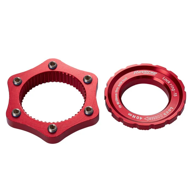 Adaptateur Centerlock > 6 Trous REVERSE COMPONENTS Rouge