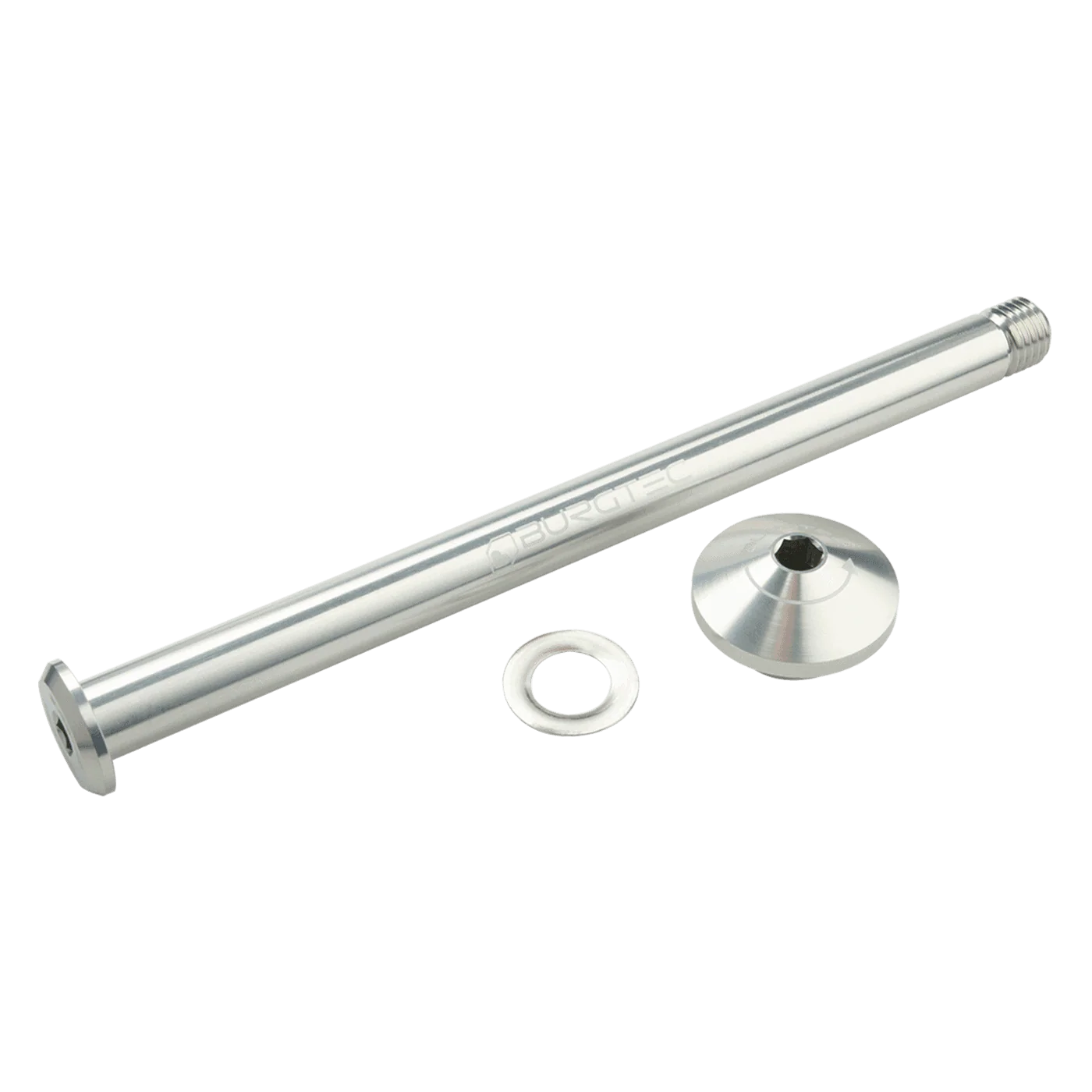 Axe de Roue Arrière BURGTEC 171mm pour Cadre Yeti Argent
