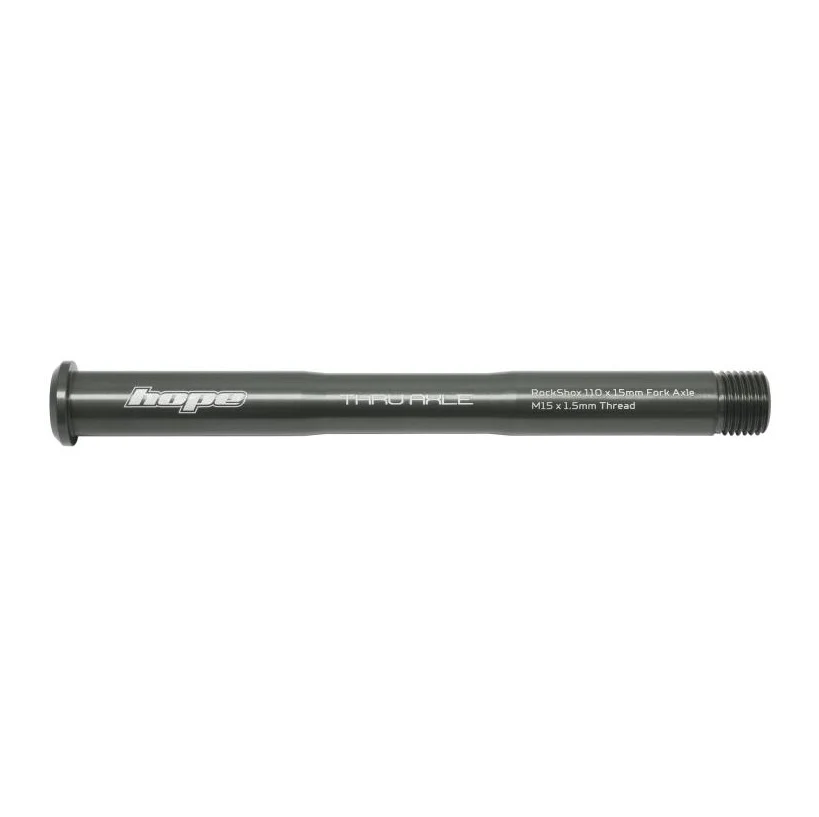 Axe de Roue Avant HOPE pour Fourche ROCKSHOX Pike/Lyric/Zeb Fumé