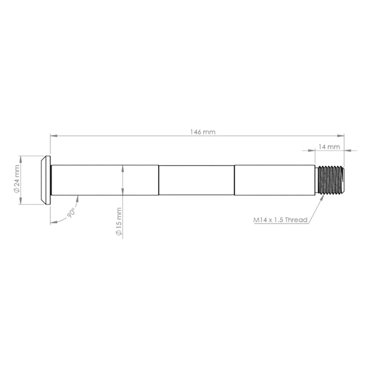 Axe de Roue BURGTEC pour Fourches FOX 15x100 mm Avant 2021 Noir - Image 2