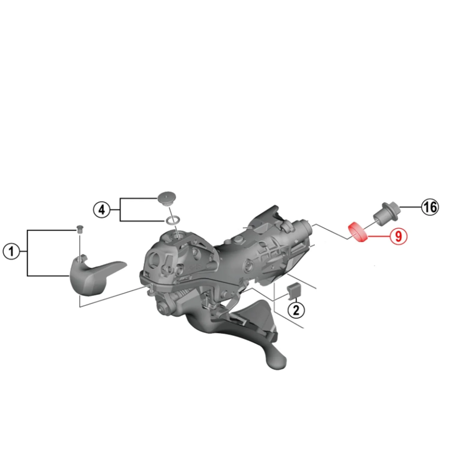 Bague Support d'Ecrou de Fixation Durite pour Levier SHIMANO Route