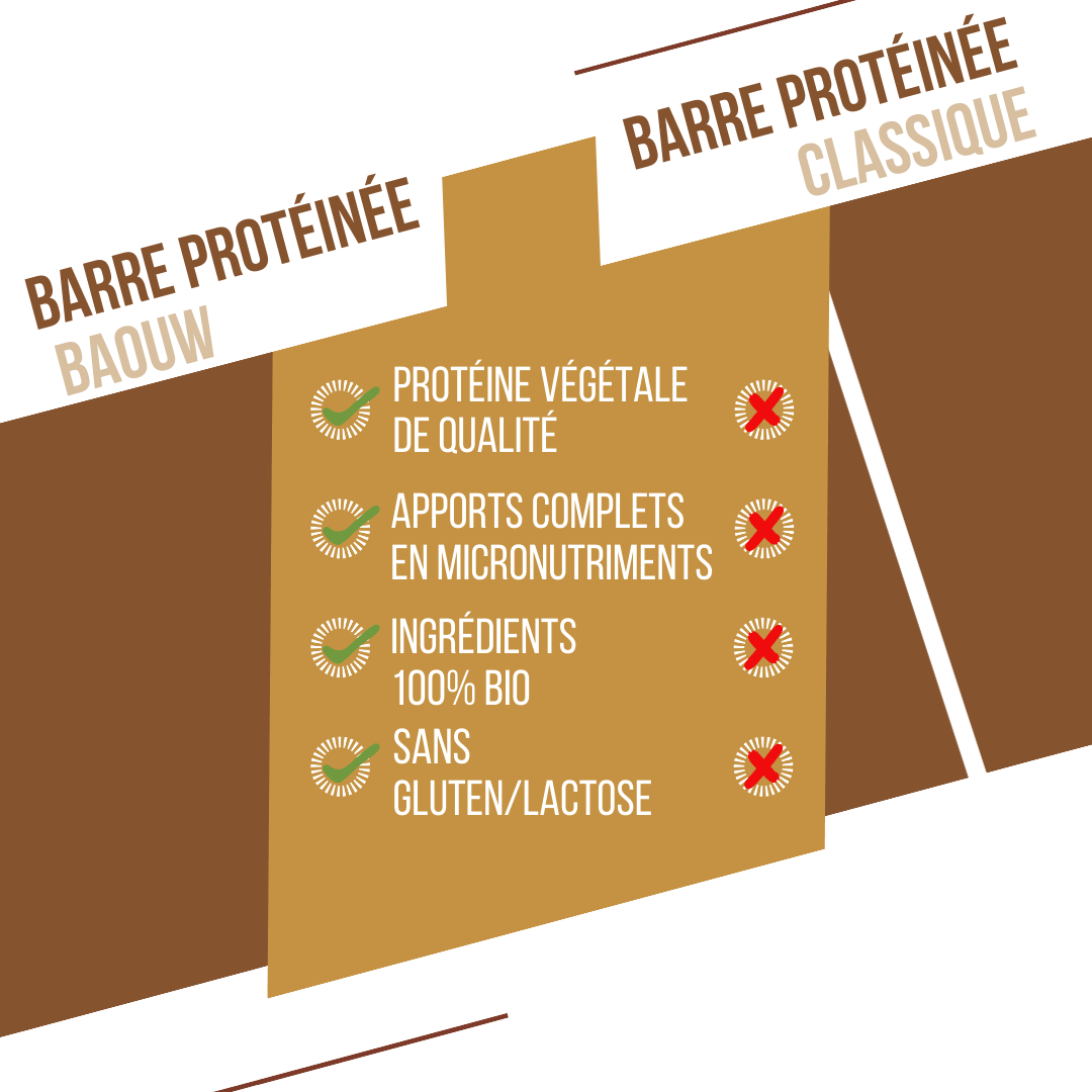 Barre Protéinée BAOUW BIO EXTRA Pomme/Cannelle (50g) - Image 7