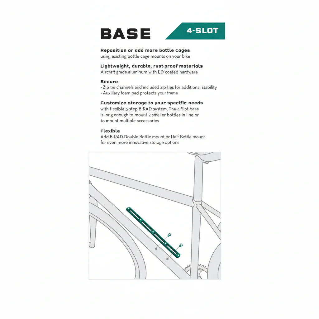 Base de montage WOLF TOOTH B-RAD 4 Emplacements - Image 2