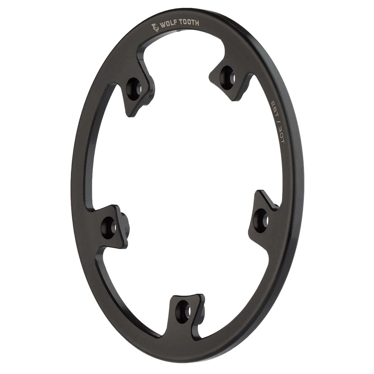 Bash Guard WOLF TOOTH pour Plateau Direct Mount WOLF TOOTH Inox Noir - Image 2