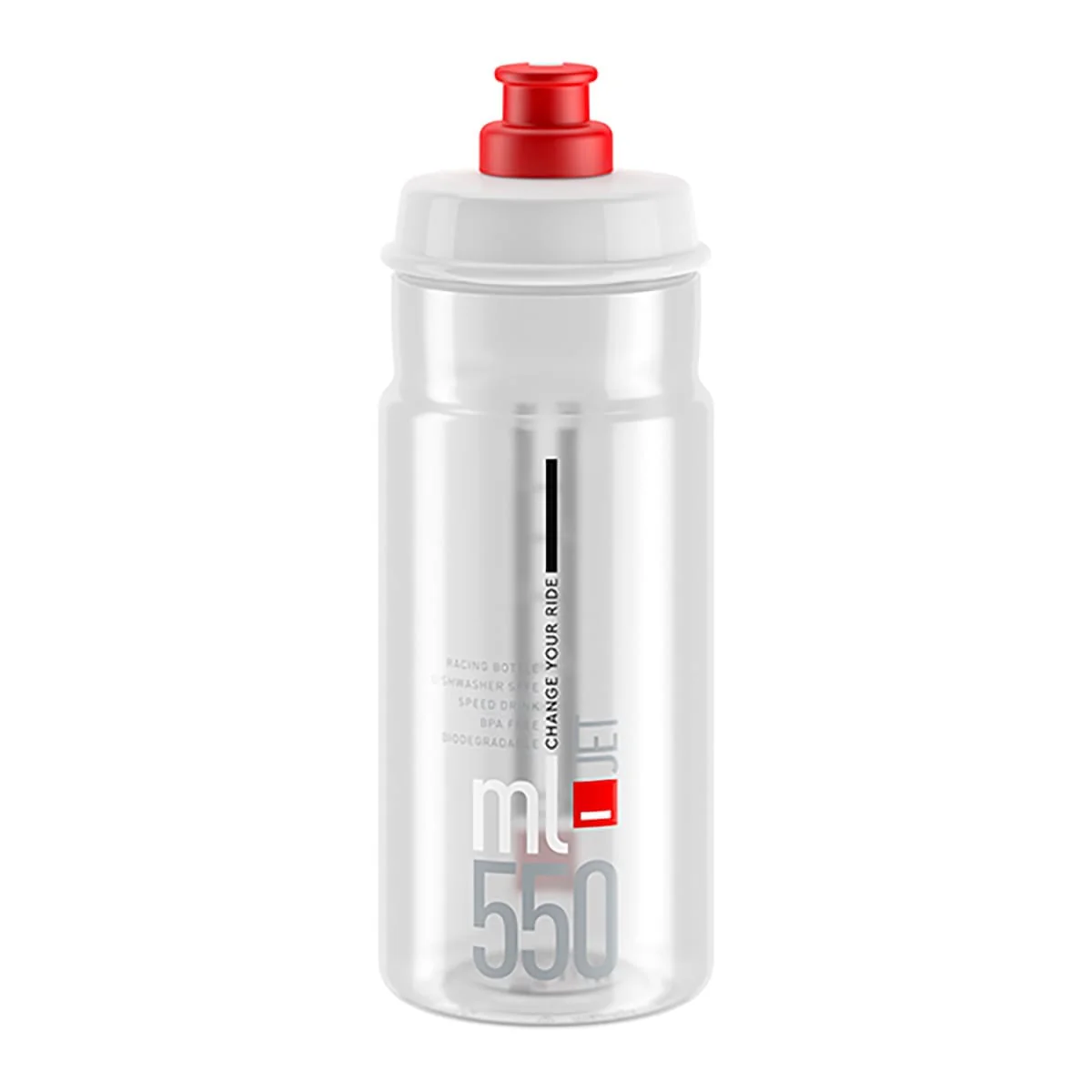 Bidon ELITE JET Transparent Logo Rouge - Image 2