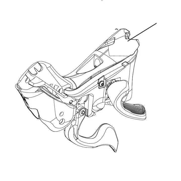Corps de Manette Gauche CAMPAGNOLO EKAR 13V Frein à Disque - Image 2