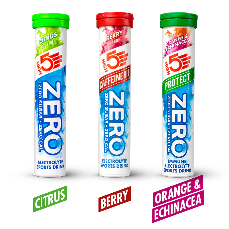 Pack 3x20 Pastilles HIGH5 ZERO VARIETY PACK Fruits Rouge Cafeine/Citron/Orange - Image 5