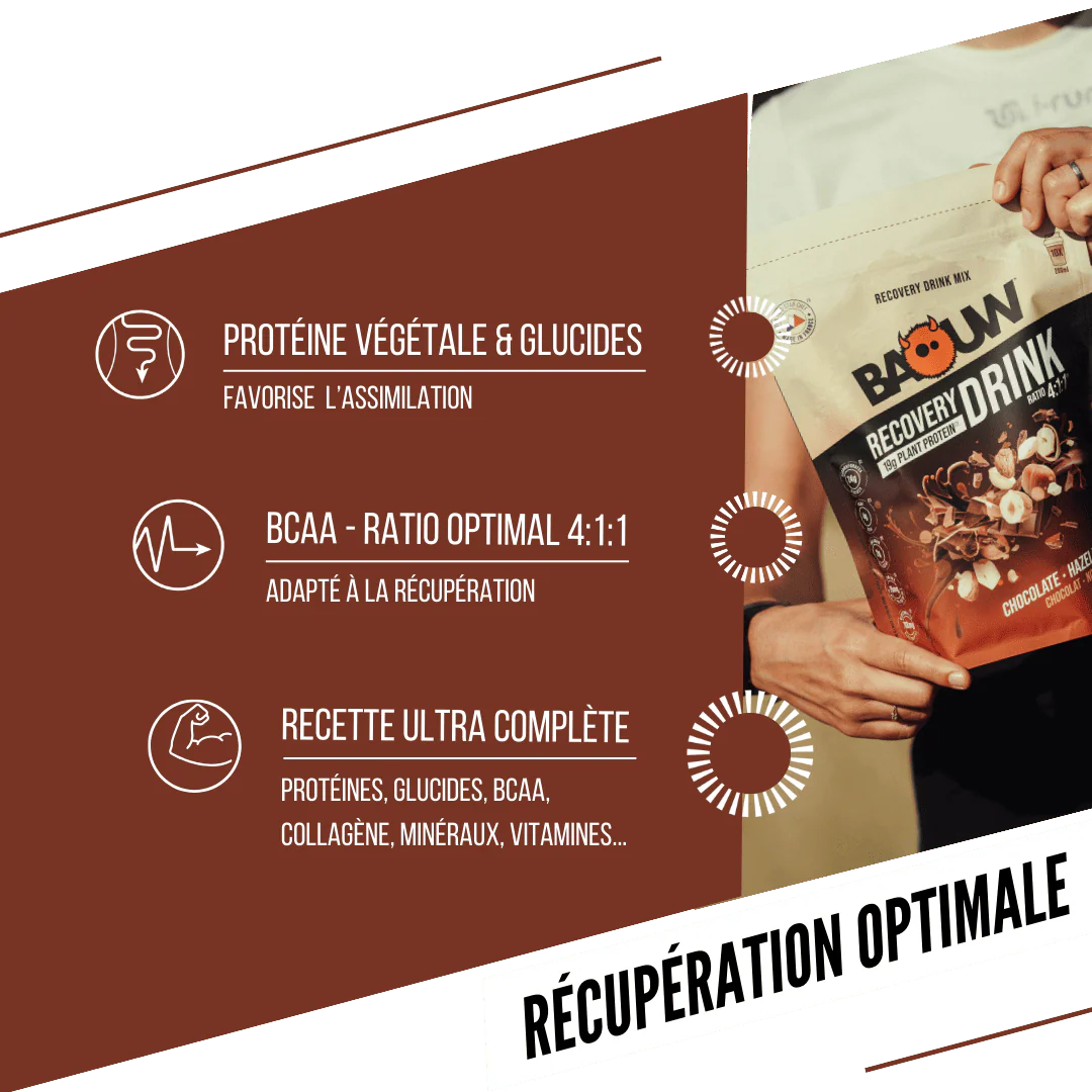 Boisson de Récupération BAOUW RECOVERY (500g) Chocolat Noisette - Image 5