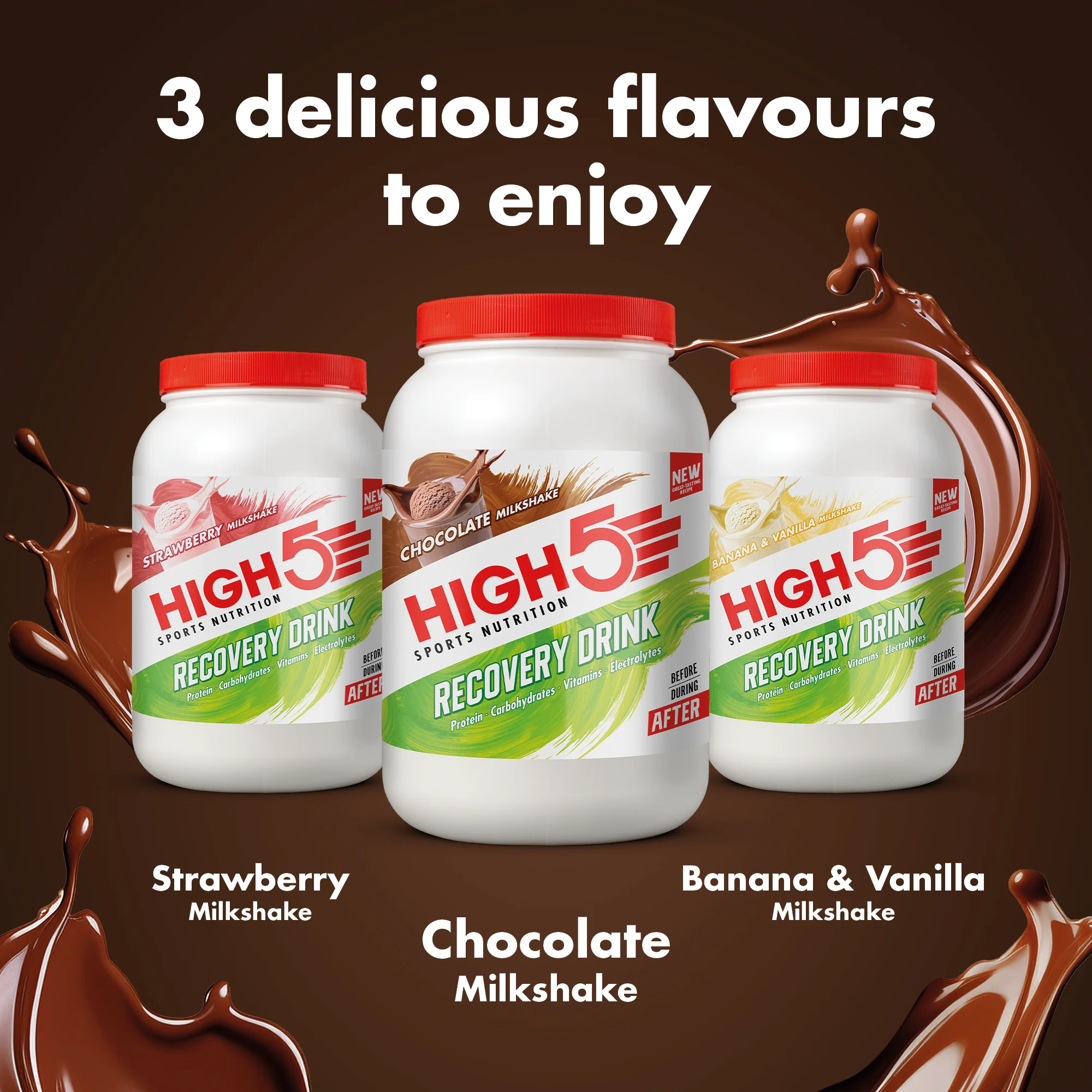 Boisson de Récupération HIGH5 RECOVERY DRINK (1.6kg) Chocolat Milkshake - Image 6