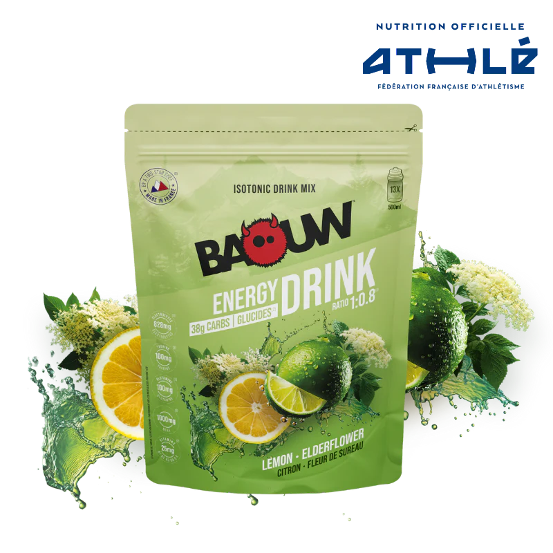 Boisson Énergétique BAOUW ISOTONIC (585g) Citron Vert/Fleur de Sureau