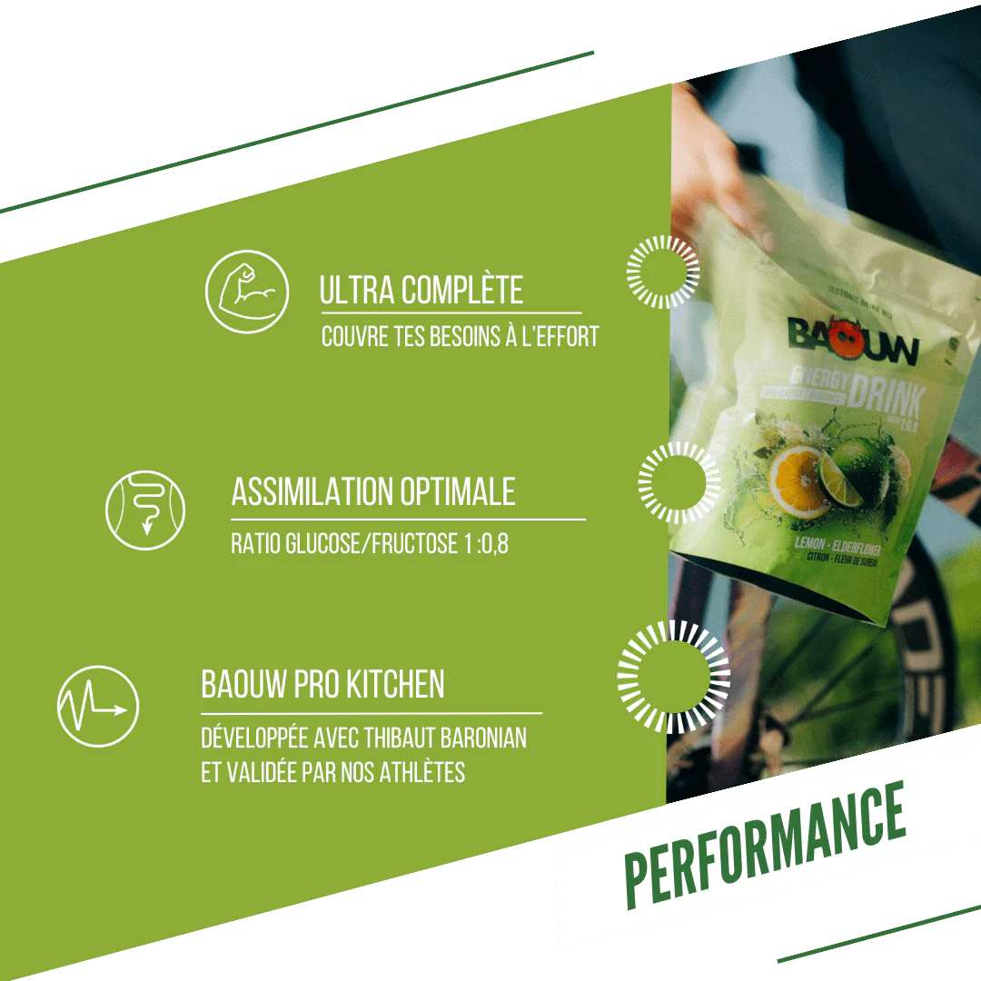 Boisson Énergétique BAOUW ISOTONIC (585g) Citron Vert/Fleur de Sureau - Image 4