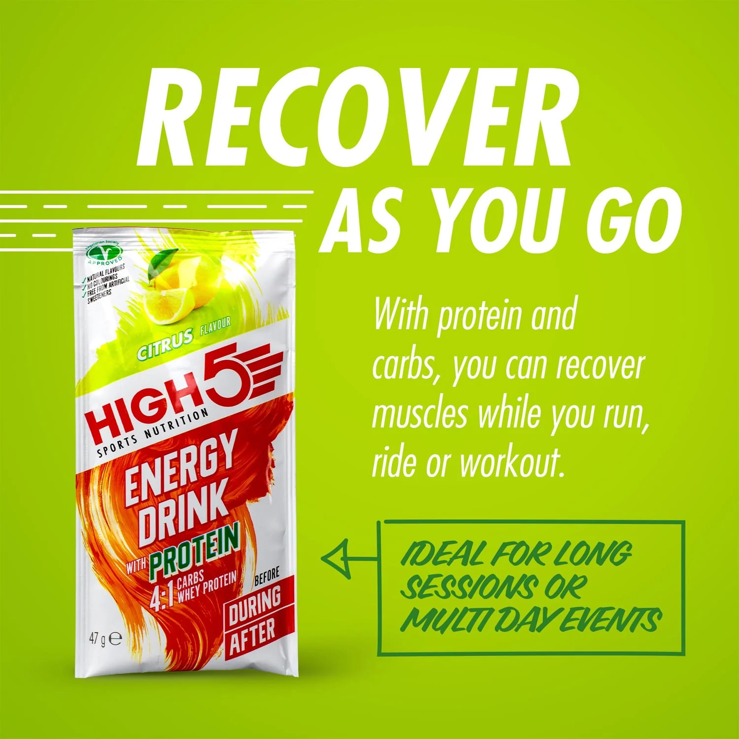 Boisson Énergétique HIGH5 ENERGY DRINK PROTEIN (47g) Citron - Image 3
