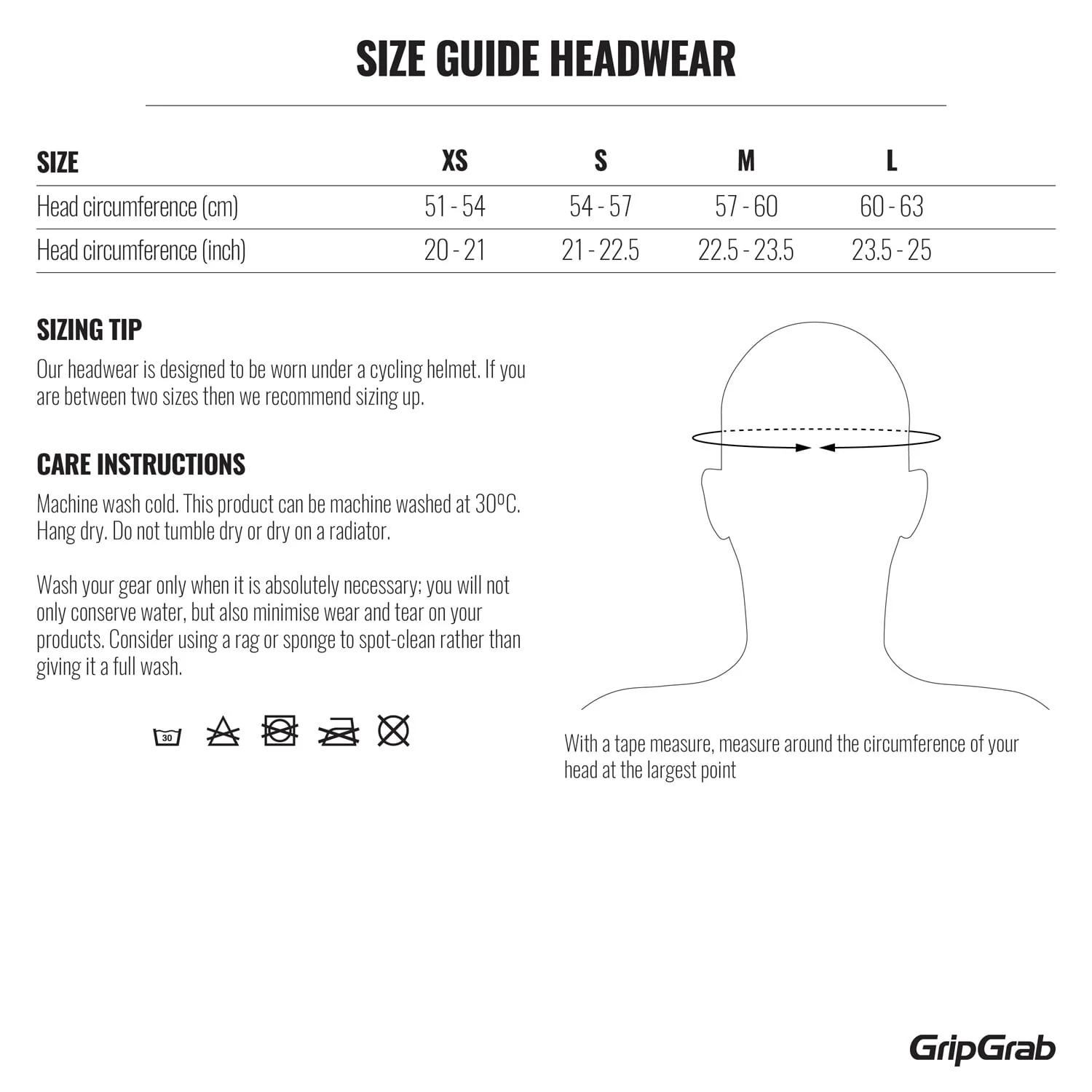 Bonnet Sous Casque GRIPGRAB THERMO Noir - Image 2