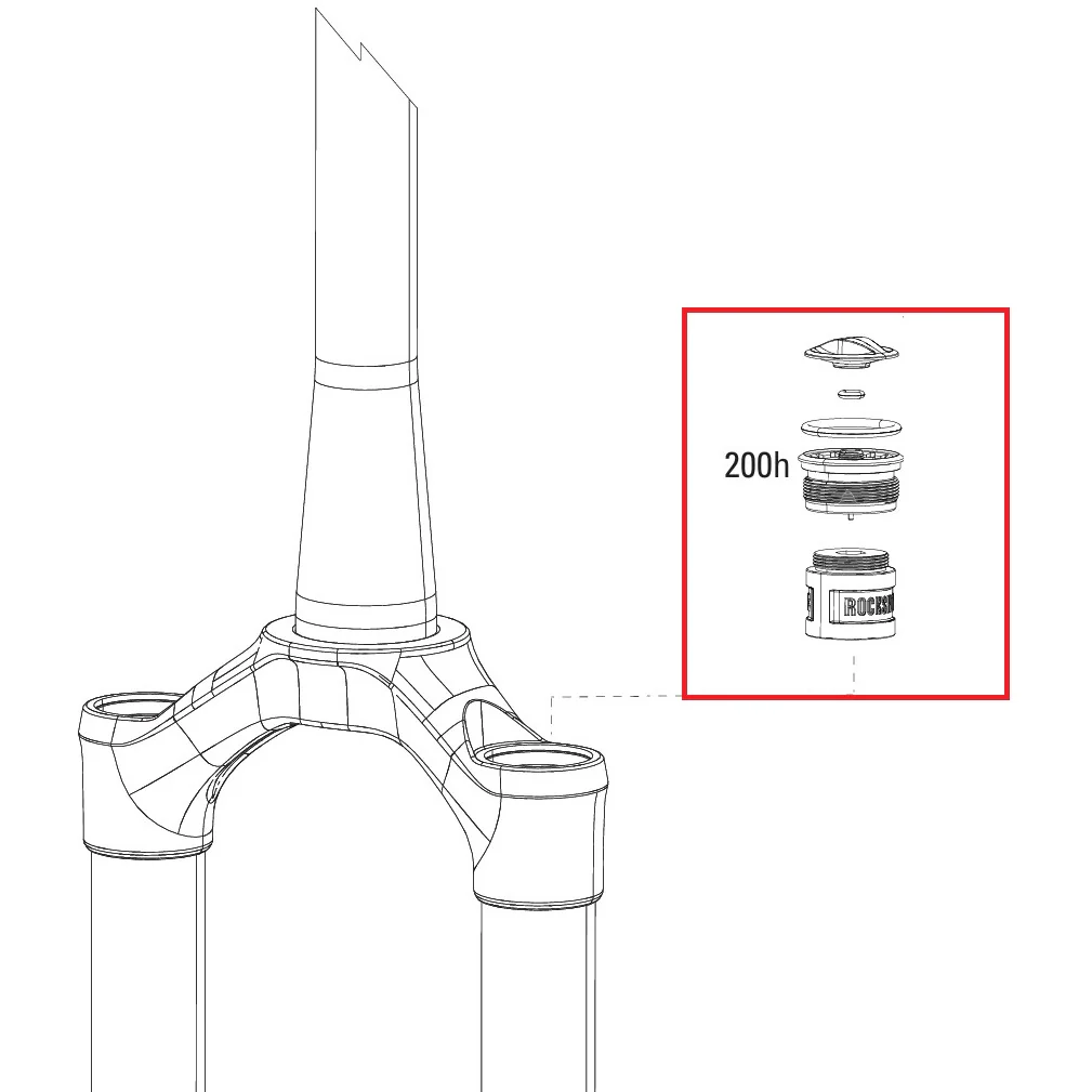 Kit Air Top Cap ROCKSHOX SID 32mm B1-B4 (2017-2020).SID SL C1+ (2021+).REBA-10/REBA-12/REBA-15 A2-A8(2018-2025) - Image 2