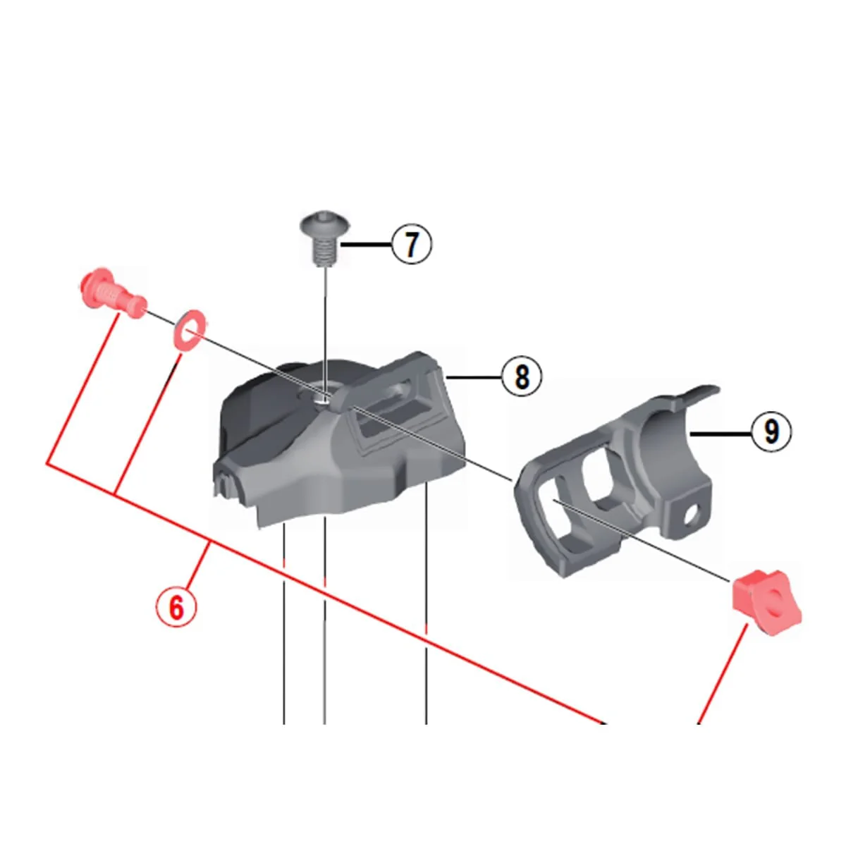 Boulon de Fixation I-Spec pour Commande de Vitesse SHIMANO M9000-I/M8000-I