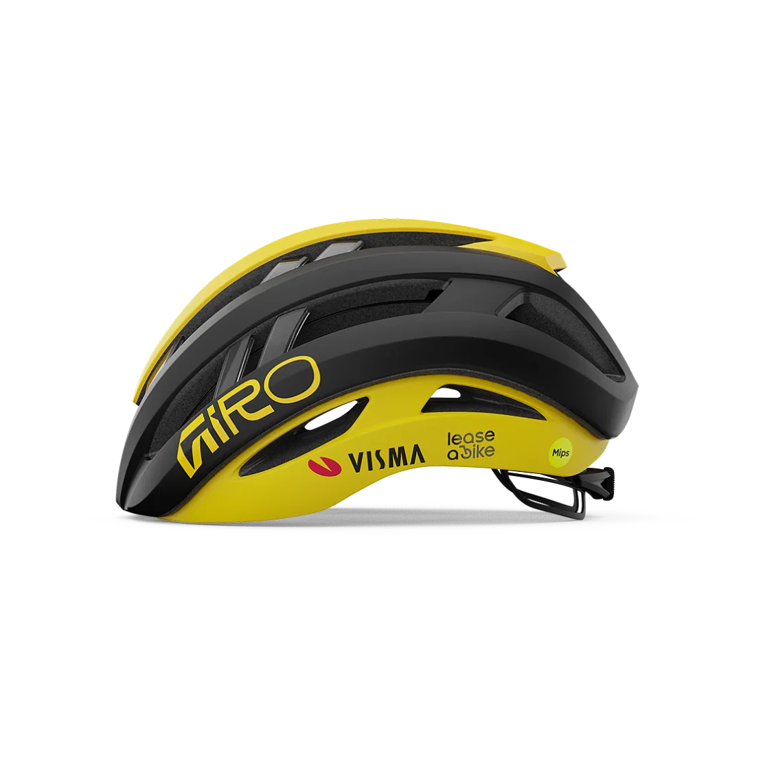 Casque Route GIRO ARIES MIPS SPHERICAL VISMA LEASE A BIKE Noir/Jaune - Image 2