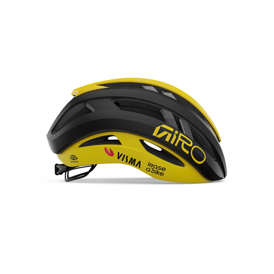 Casque Route GIRO ARIES MIPS SPHERICAL VISMA LEASE A BIKE Noir/Jaune - Image 3
