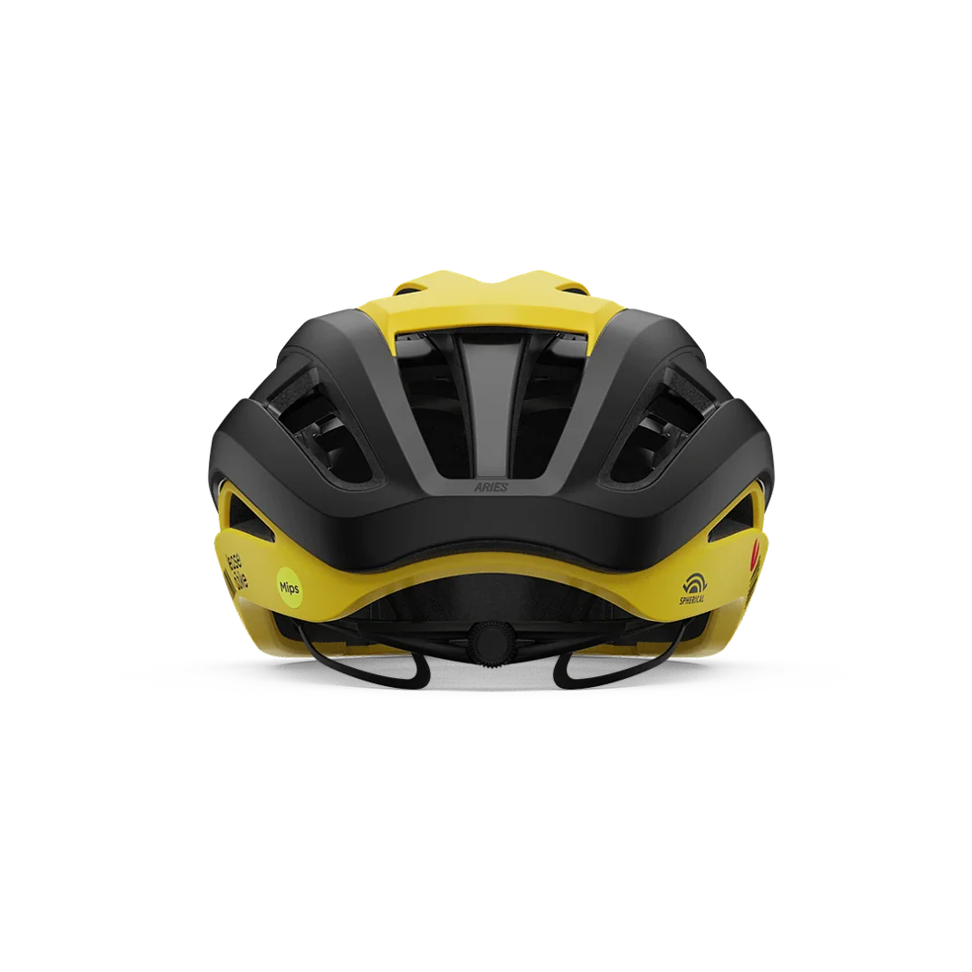 Casque Route GIRO ARIES MIPS SPHERICAL VISMA LEASE A BIKE Noir/Jaune - Image 4