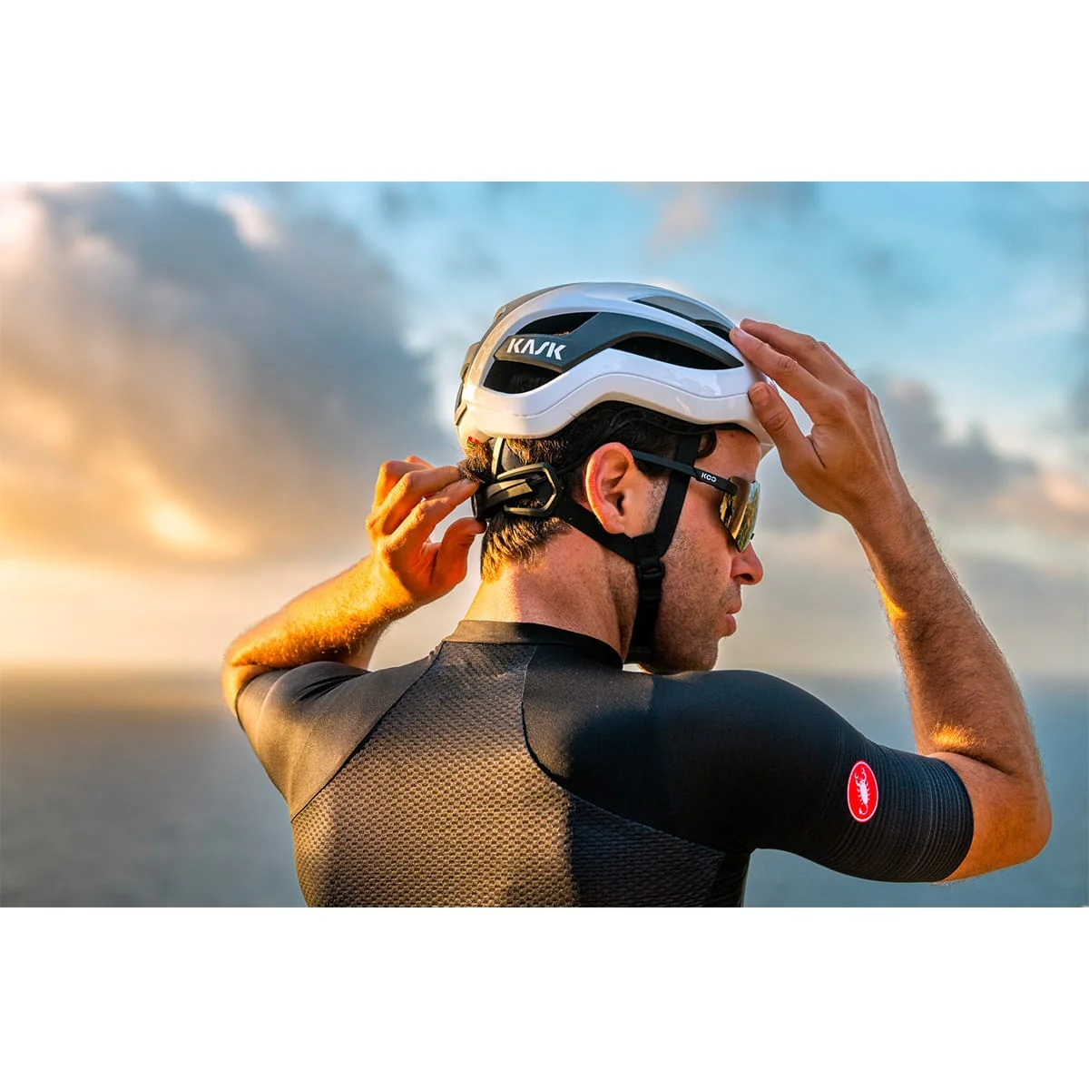 Casque Route KASK ELEMENTO Blanc - Image 7