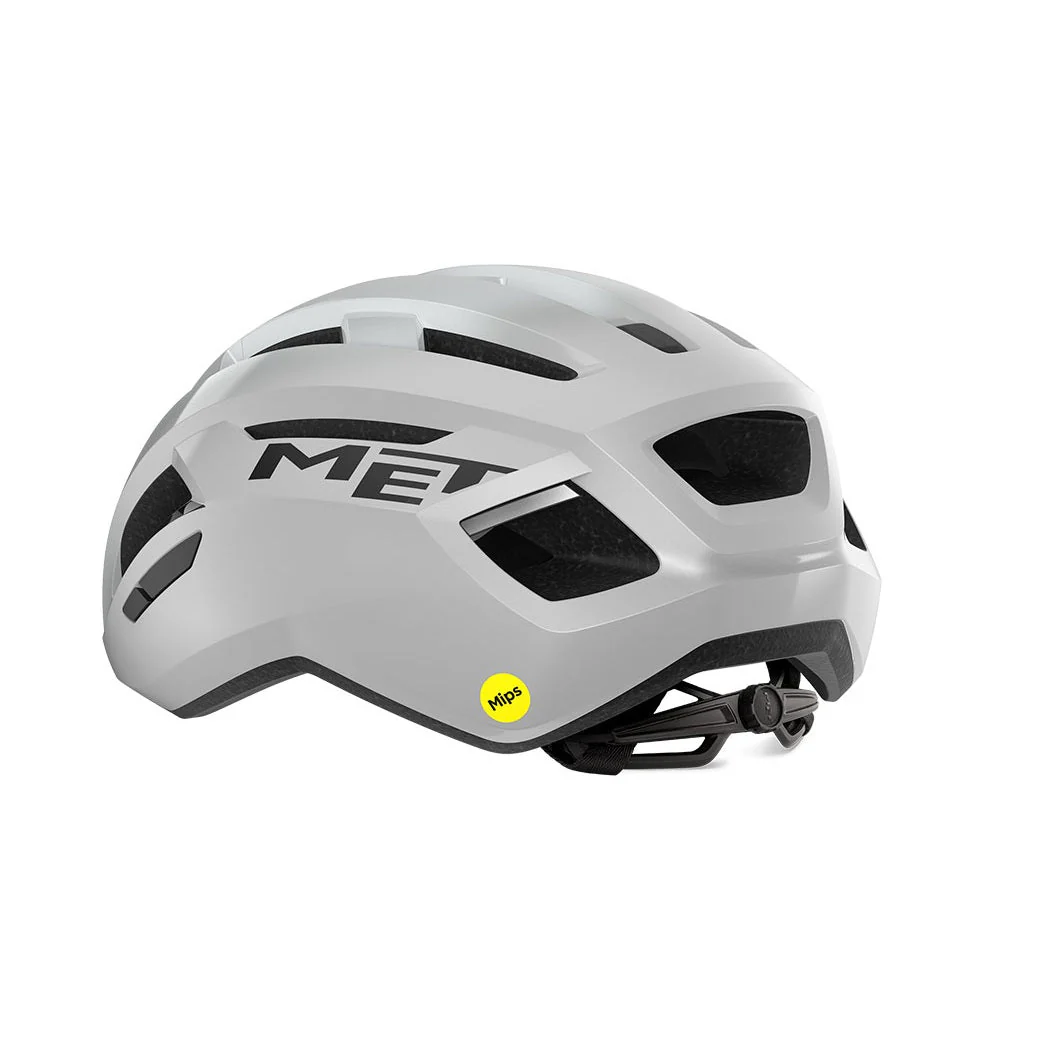 Casque Route MET VINCI MIPS Blanc Argent Glossy - Image 3