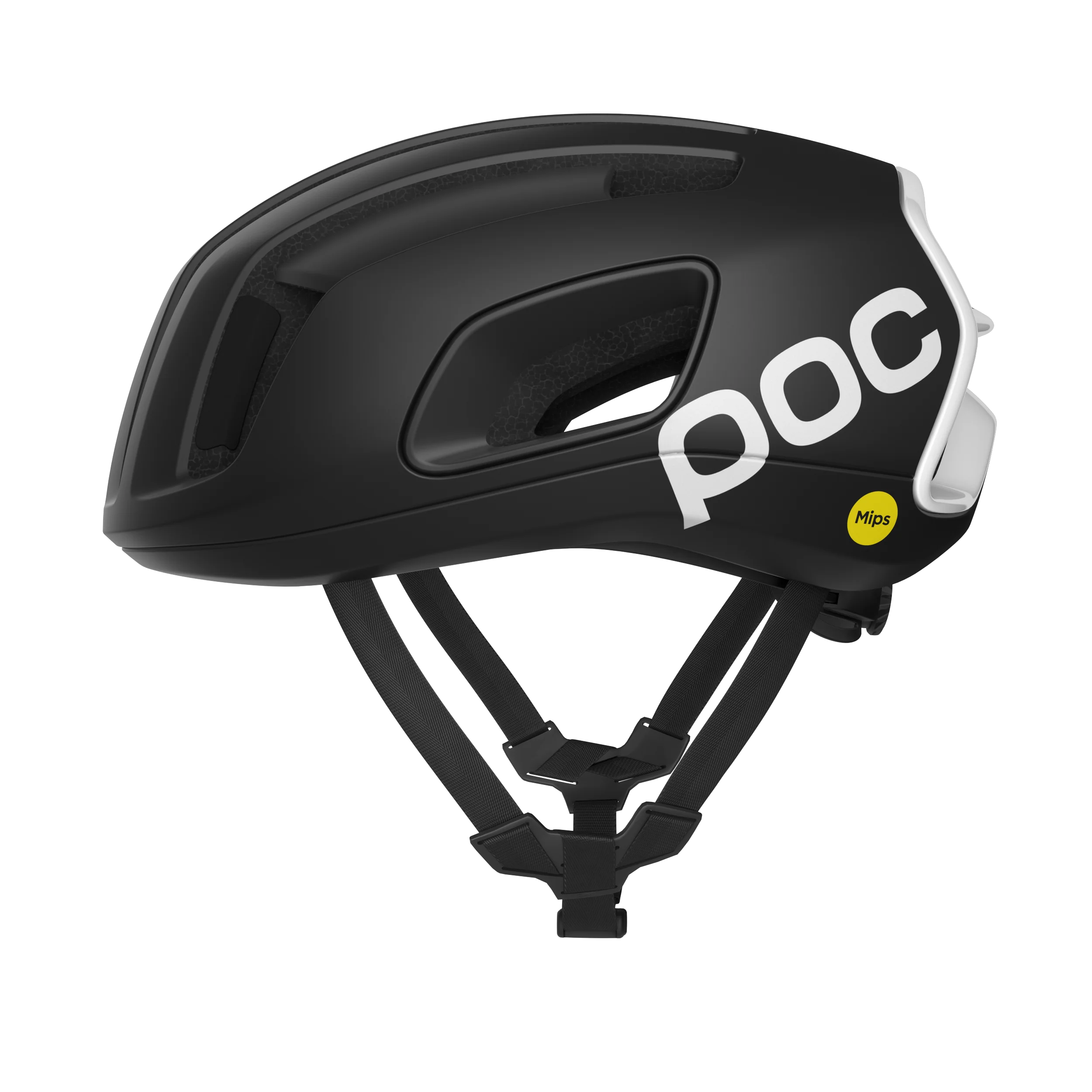 Casque Route POC CYTAL MIPS Noir/Blanc Matt Logo