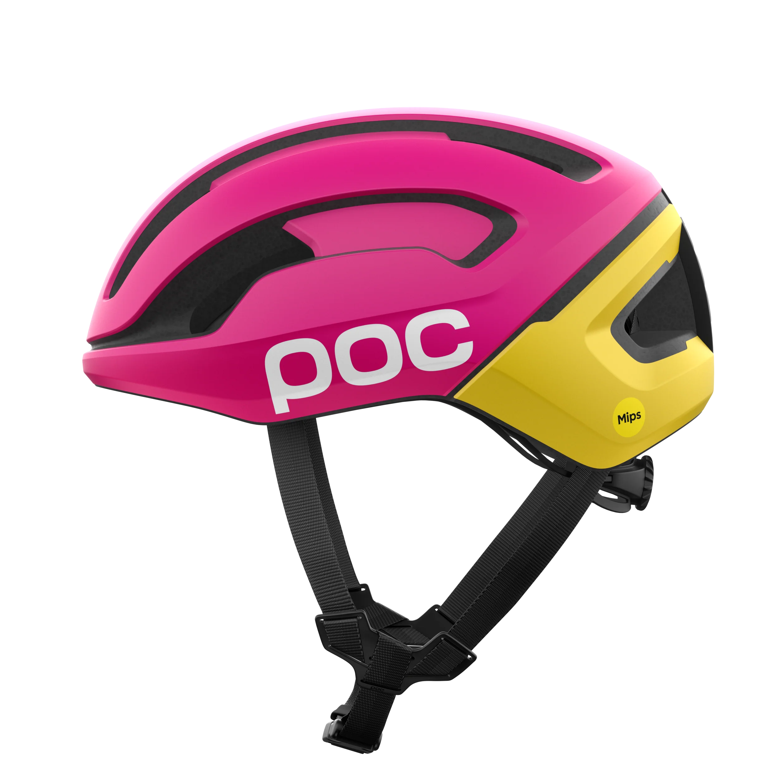 Casque Route POC OMNE AIR MIPS Logo Rose/Jaune