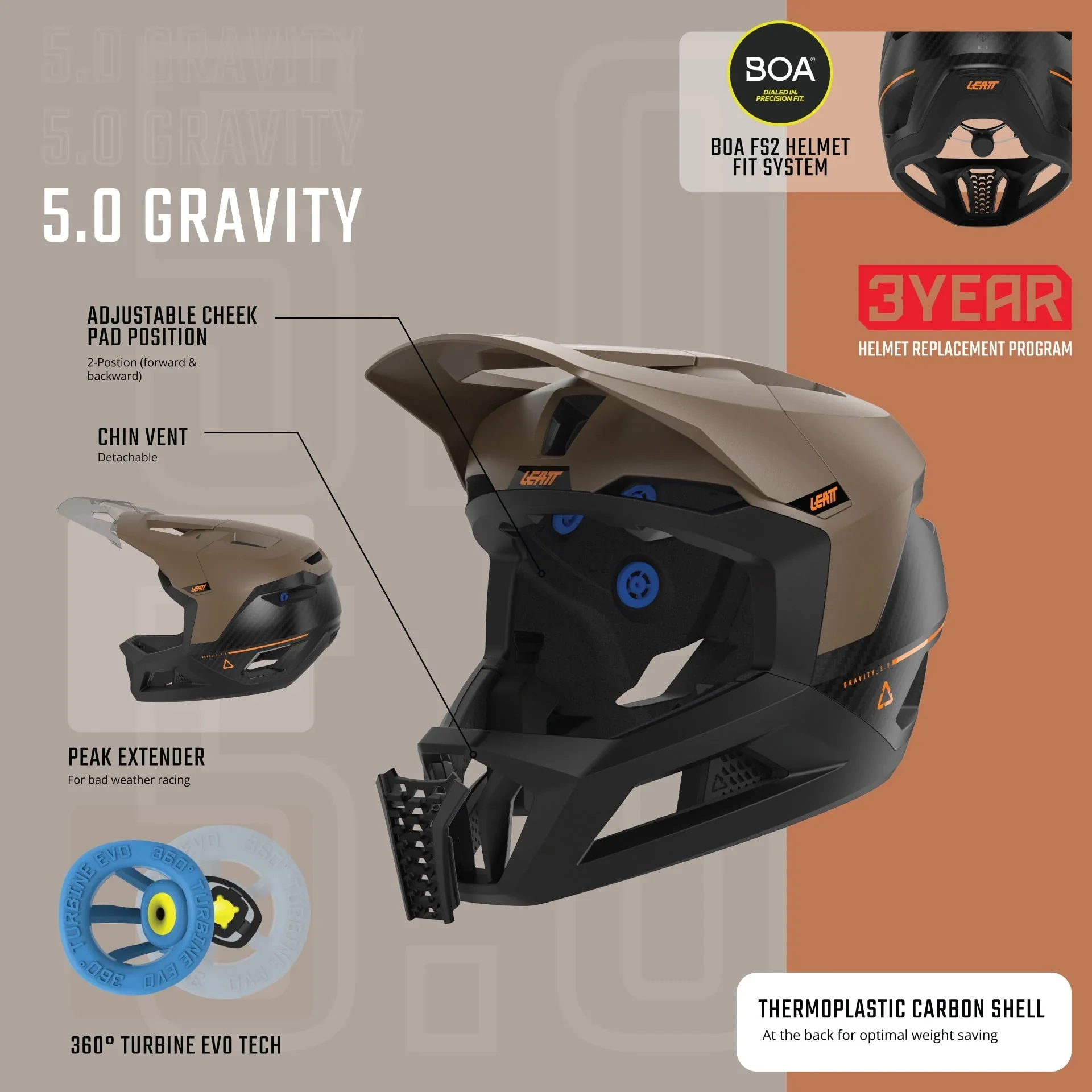 Casque VTT LEATT MTB GRAVITY 5.0 Noir - Image 5