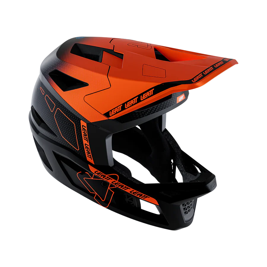 Casque VTT LEATT MTB GRAVITY 6.0 CARBON Glow Noir/Orange - Image 2