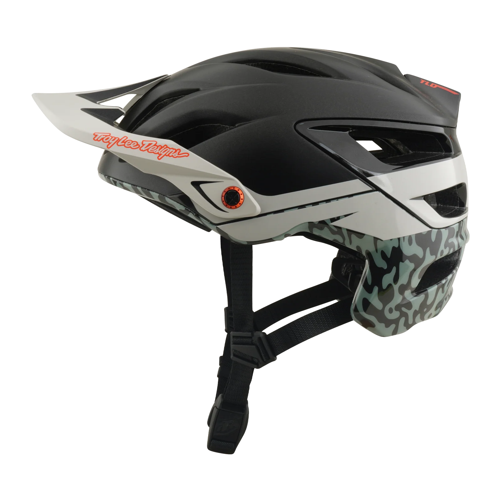 Casque VTT TROY LEE DESIGNS A3 MIPS HALO PUMICE Charcoal/Blanc
