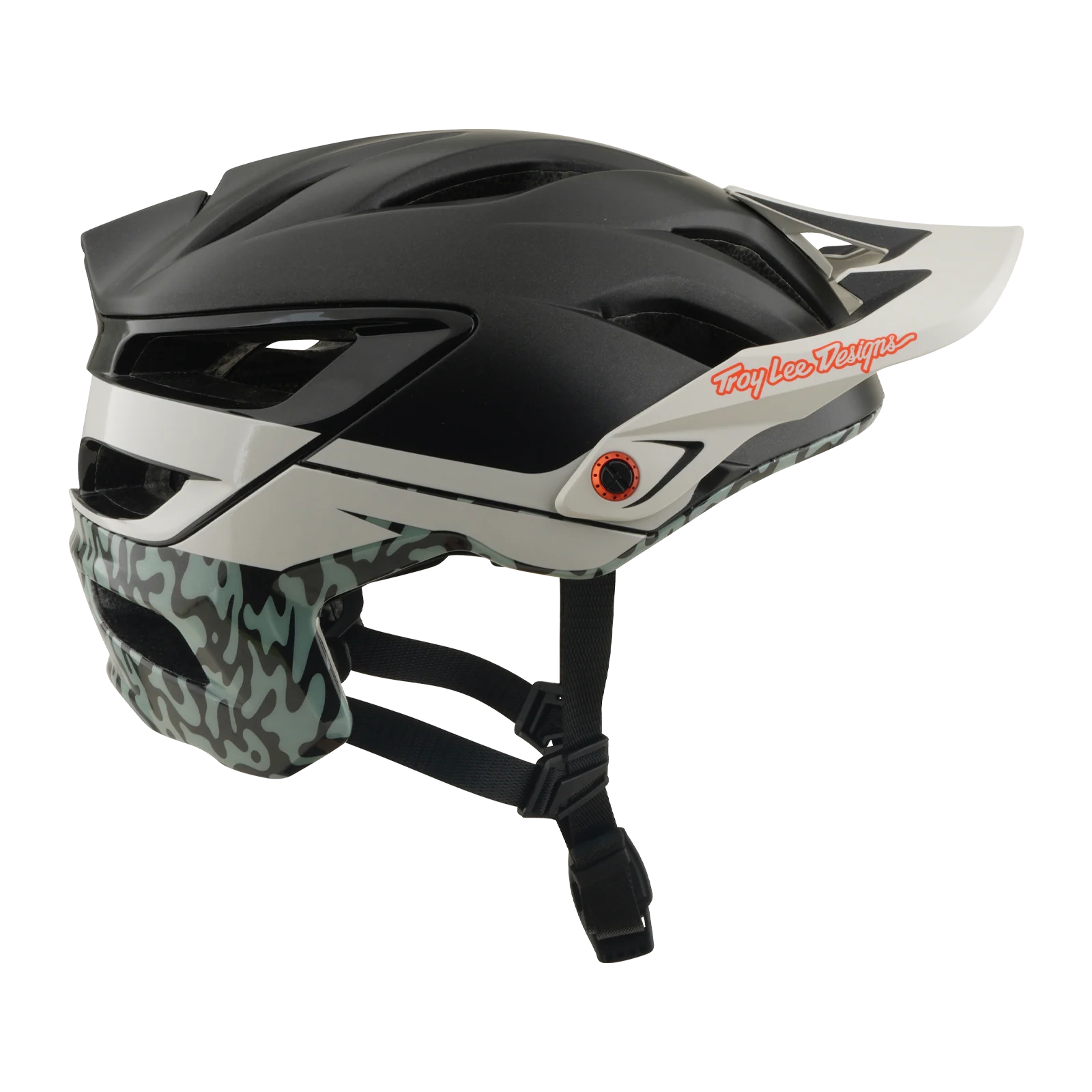 Casque VTT TROY LEE DESIGNS A3 MIPS HALO PUMICE Charcoal/Blanc - Image 2