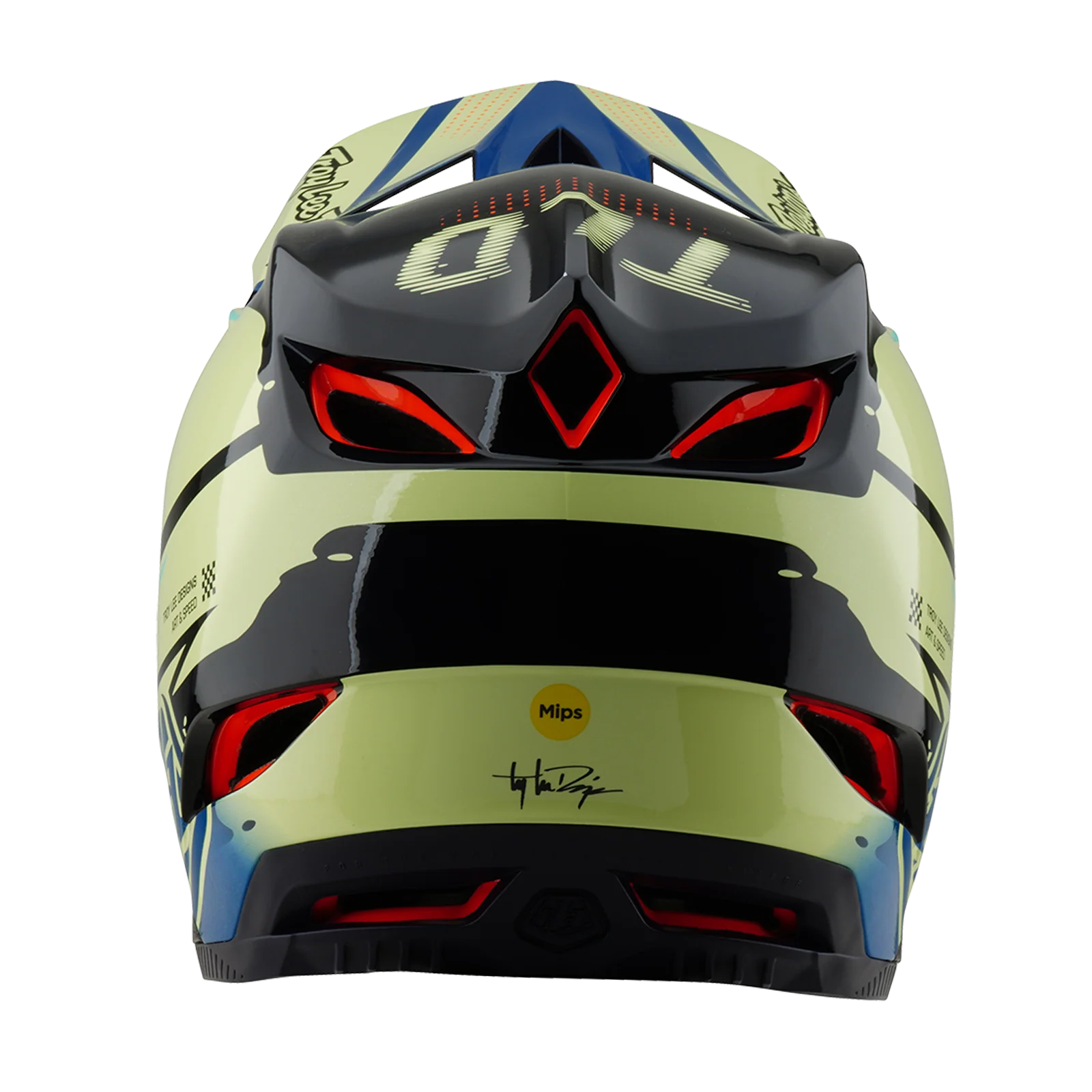 Casque VTT TROY LEE DESIGNS D4 COMPOSITE MIPS Drip Jaune - Image 3