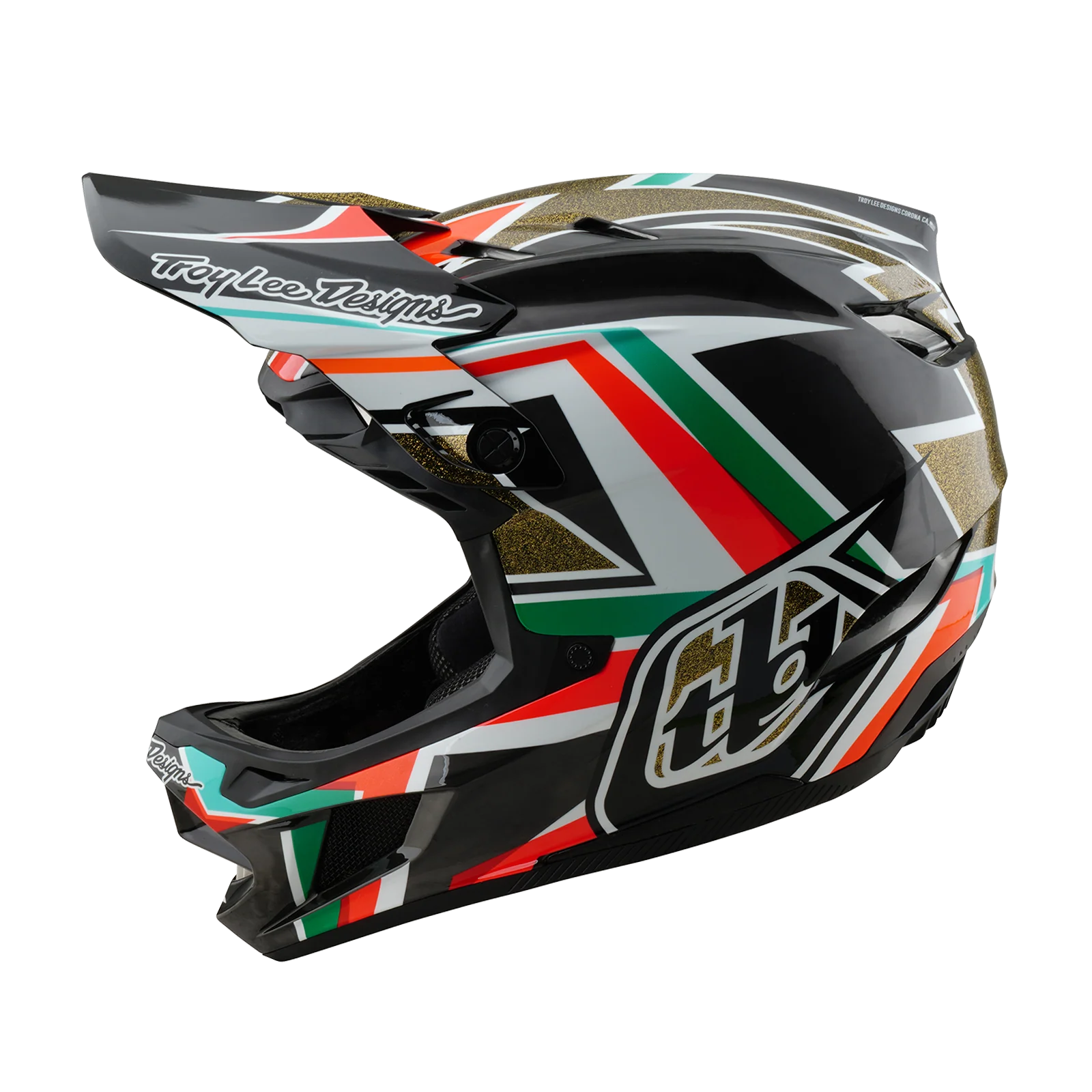 Casque VTT TROY LEE DESIGNS D4 CARBON MIPS Frames Noir/Or - Image 2