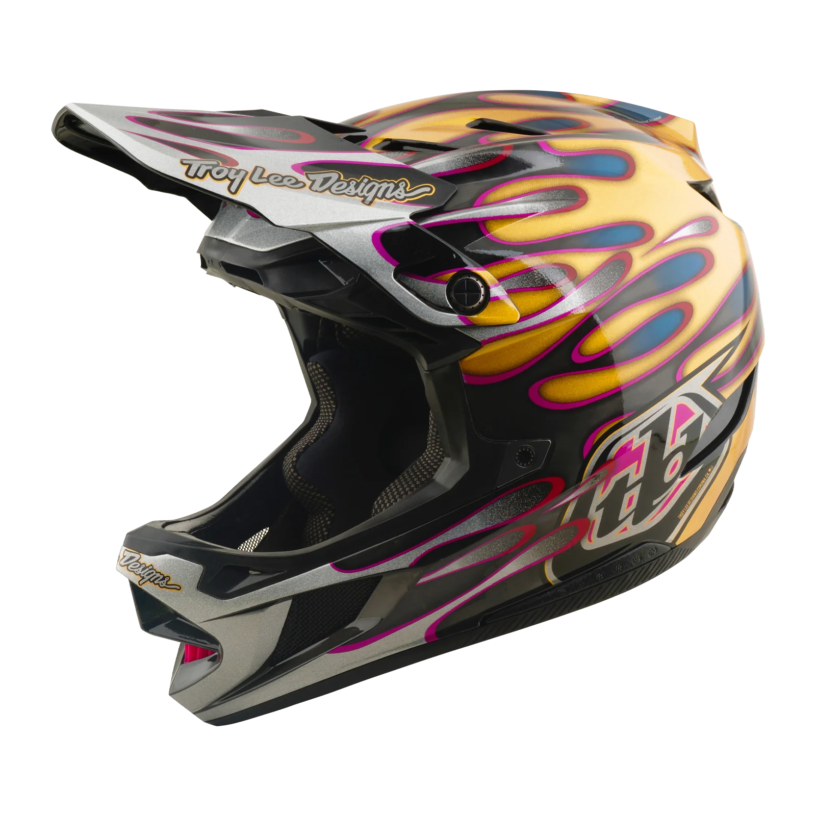 Casque VTT TROY LEE DESIGNS D4 CARBON MIPS Overspray Gold/Noir - Image 3