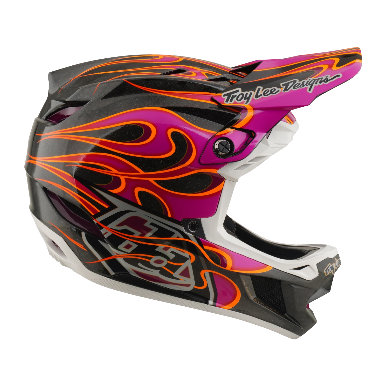 Casque VTT TROY LEE DESIGNS D4 CARBON MIPS Torched Carbon/Magenta - Image 5