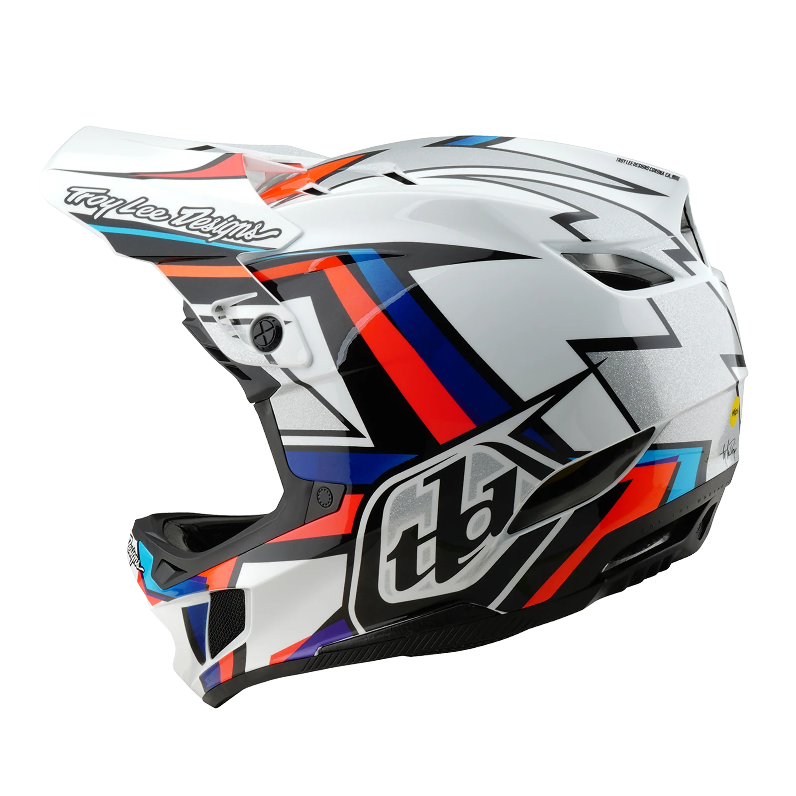 Casque VTT TROY LEE DESIGNS D4 COMPOSITE MIPS FRAMES Blanc/Gris - Image 3