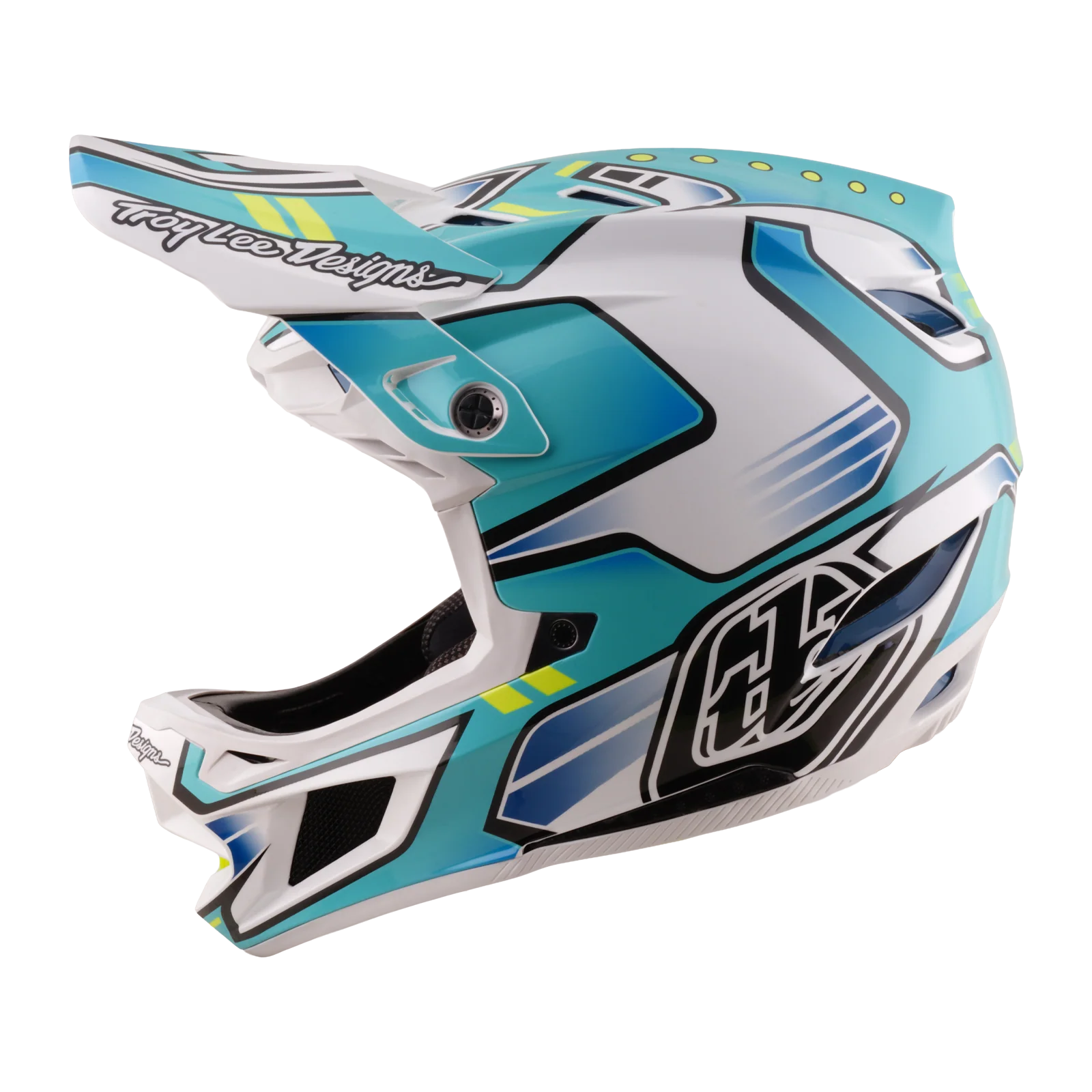 Casque VTT TROY LEE DESIGNS D4 COMPOSITE MIPS CREST REAL Vert