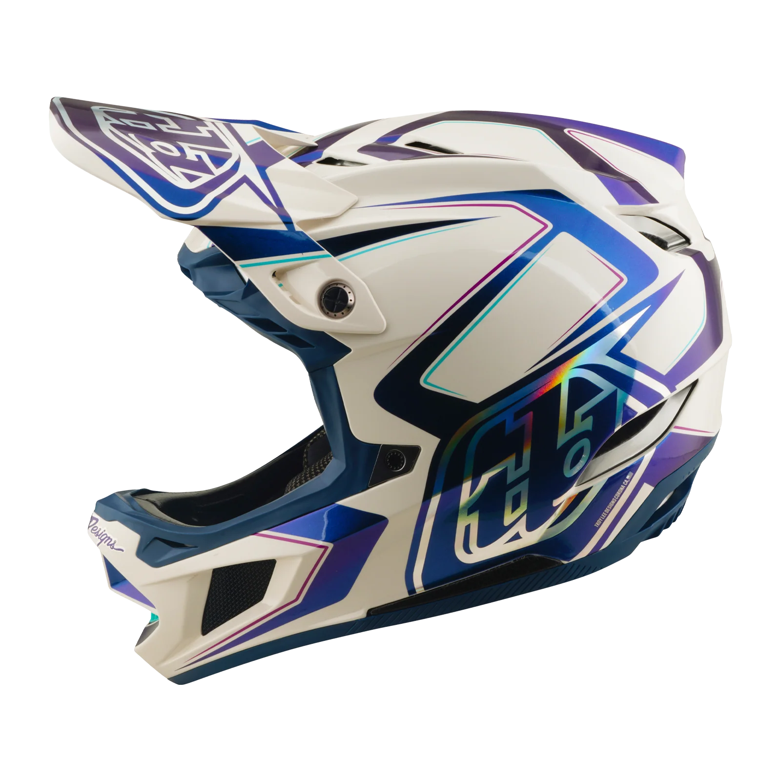 Casque VTT TROY LEE DESIGNS D4 COMPOSITE MIPS FLARED Blanc