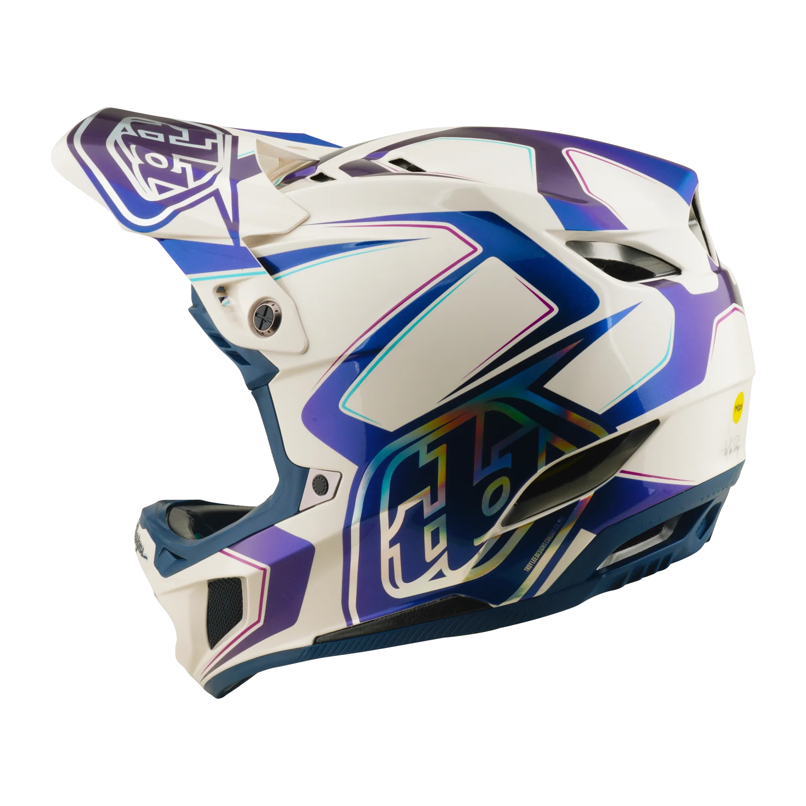 Casque VTT TROY LEE DESIGNS D4 COMPOSITE MIPS FLARED Blanc - Image 3