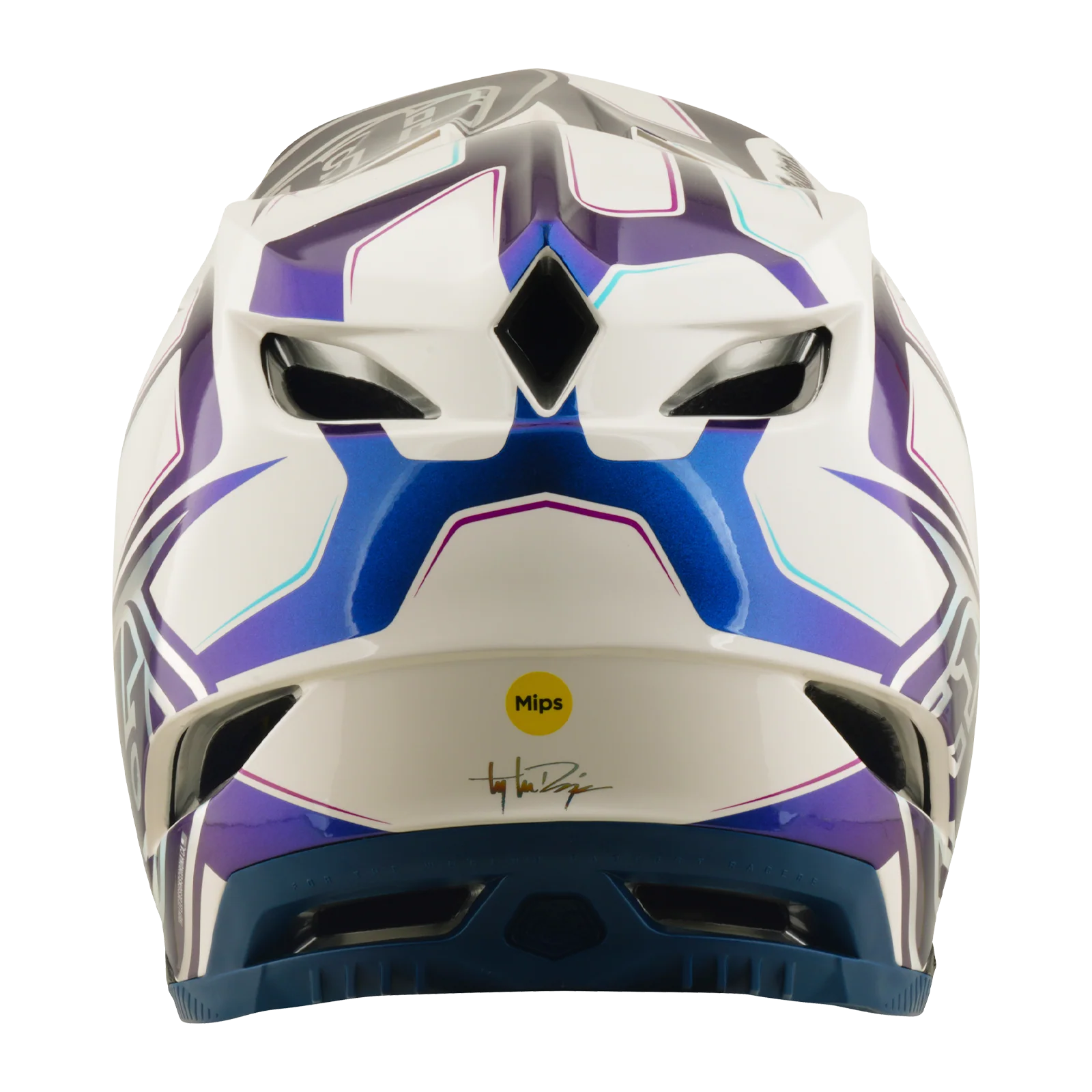 Casque VTT TROY LEE DESIGNS D4 COMPOSITE MIPS FLARED Blanc - Image 4