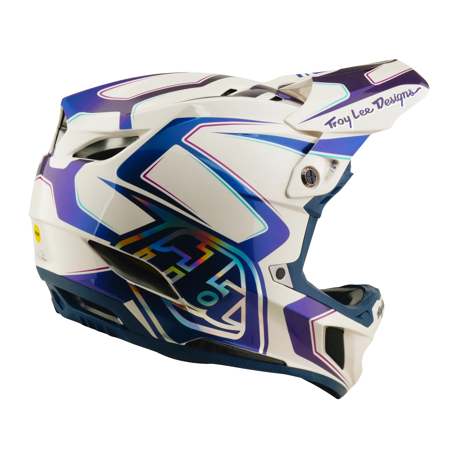 Casque VTT TROY LEE DESIGNS D4 COMPOSITE MIPS FLARED Blanc - Image 5