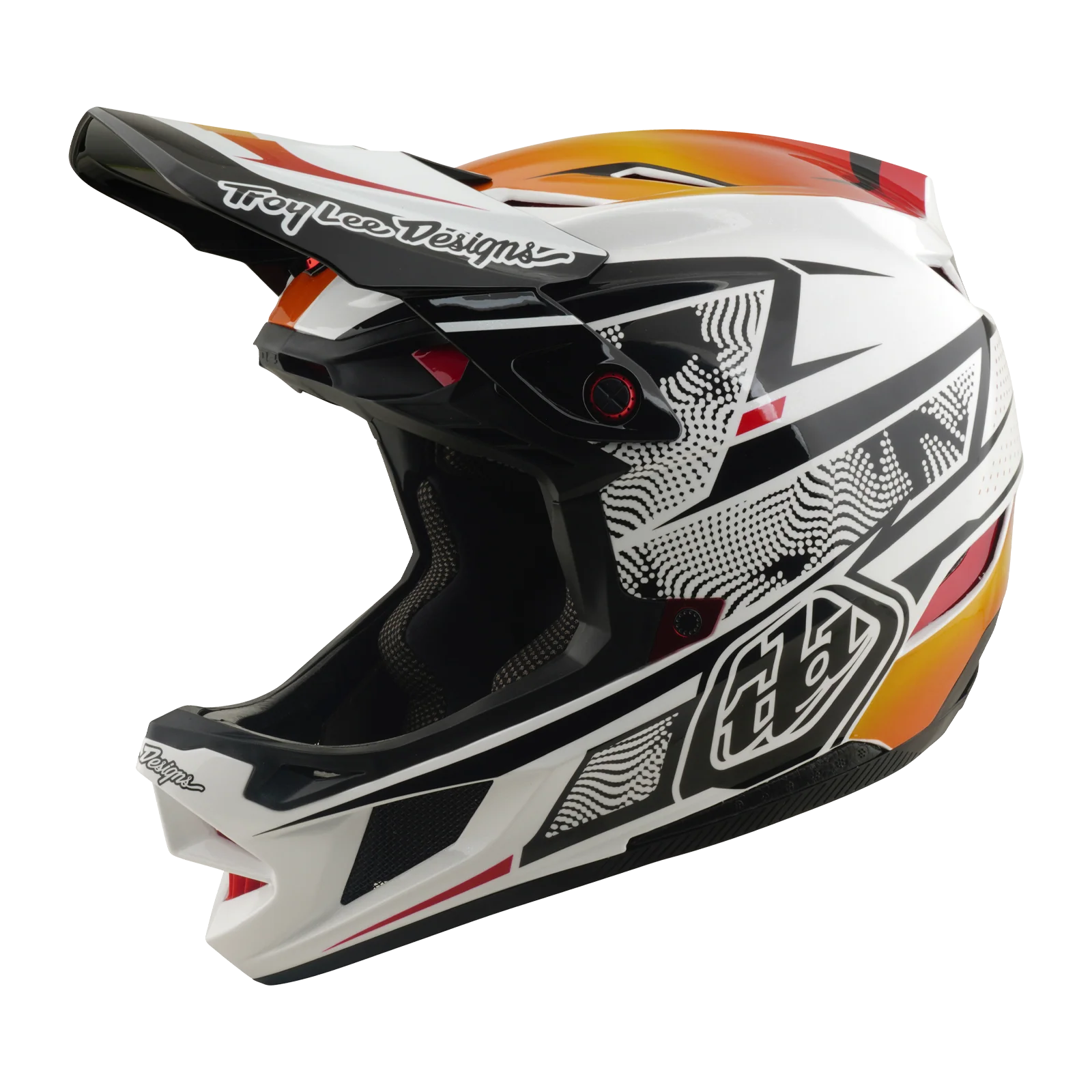 Casque VTT TROY LEE DESIGNS D4 COMPOSITE MIPS LINED UP Blanc - Image 7