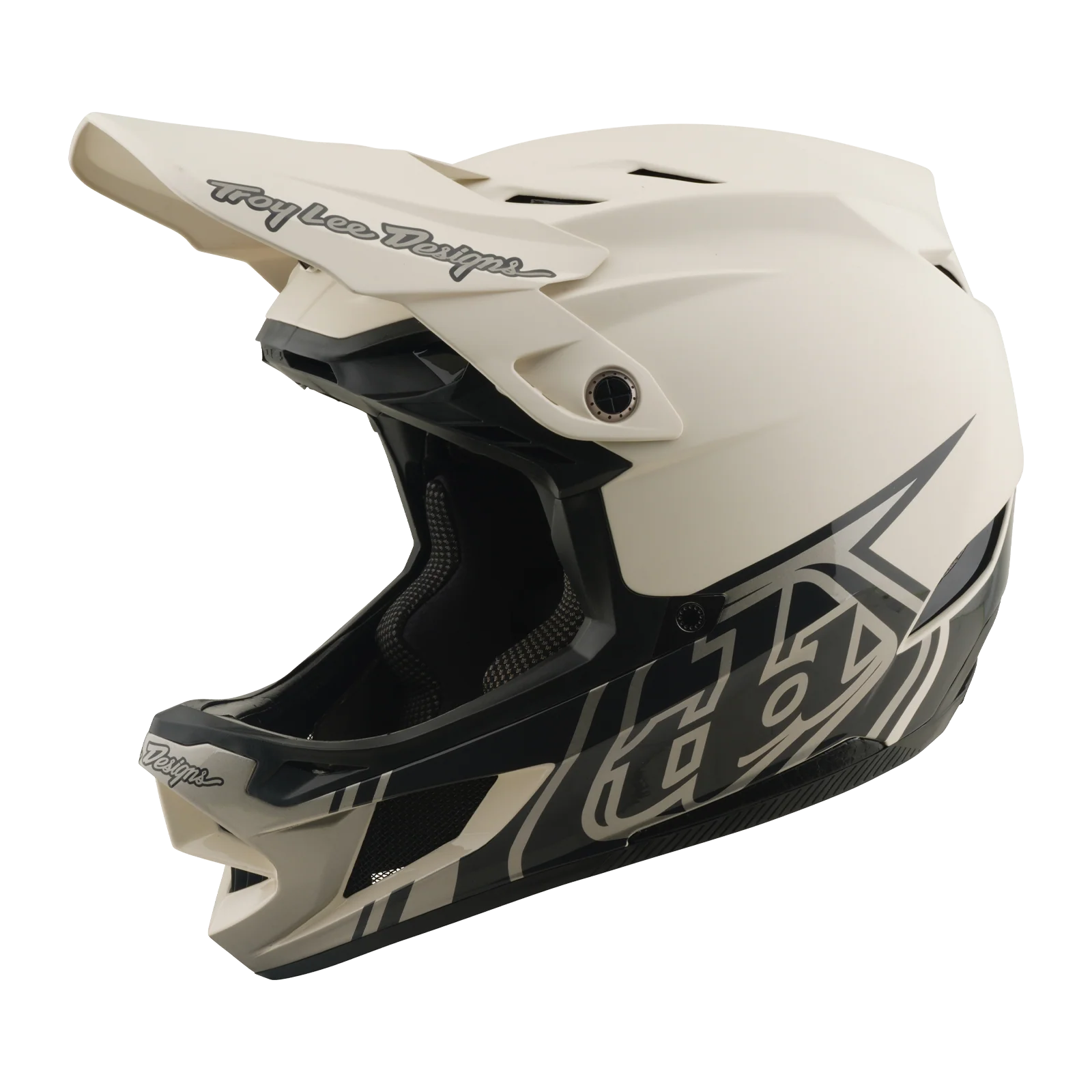Casque VTT TROY LEE DESIGNS D4 COMPOSITE MIPS STEALTH PUMICE Blanc