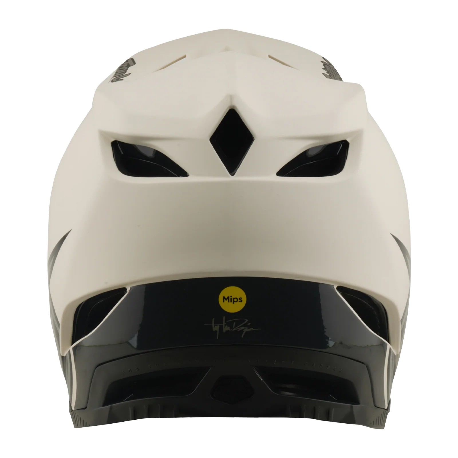 Casque VTT TROY LEE DESIGNS D4 COMPOSITE MIPS STEALTH PUMICE Blanc - Image 4