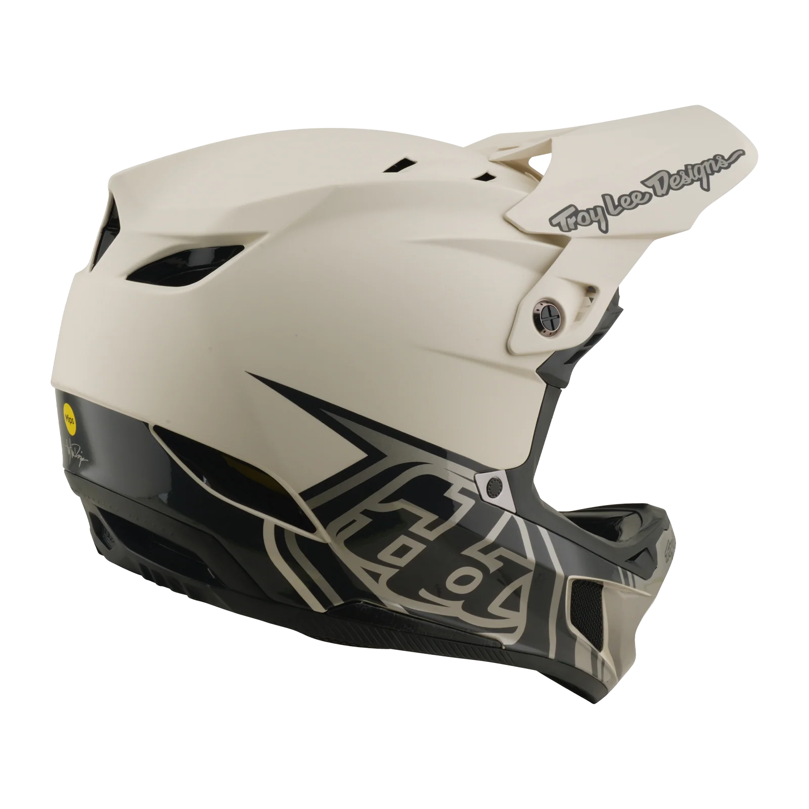 Casque VTT TROY LEE DESIGNS D4 COMPOSITE MIPS STEALTH PUMICE Blanc - Image 7