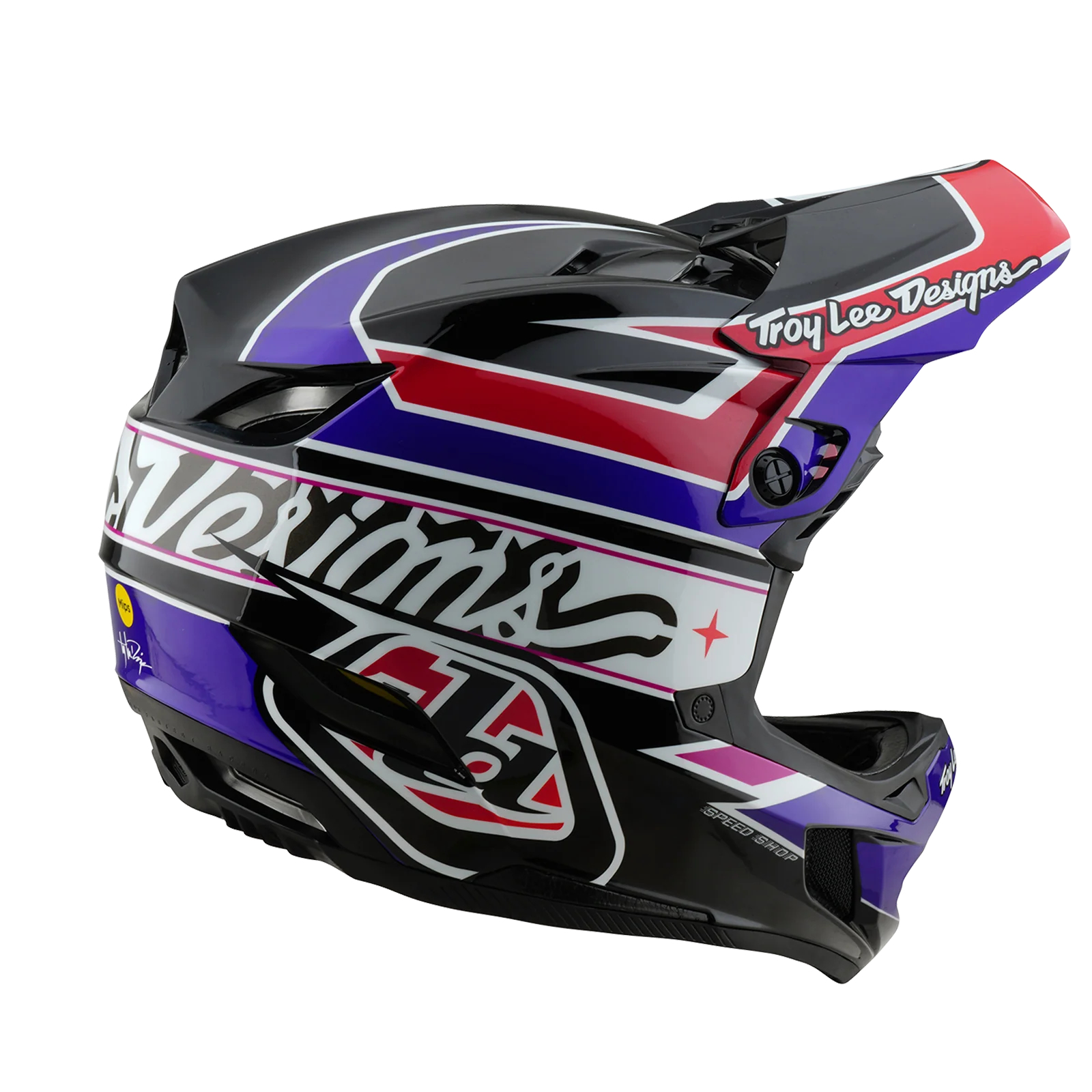 Casque VTT TROY LEE DESIGNS D4 POLYACRYLITE MIPS LINEAR Noir - Image 4