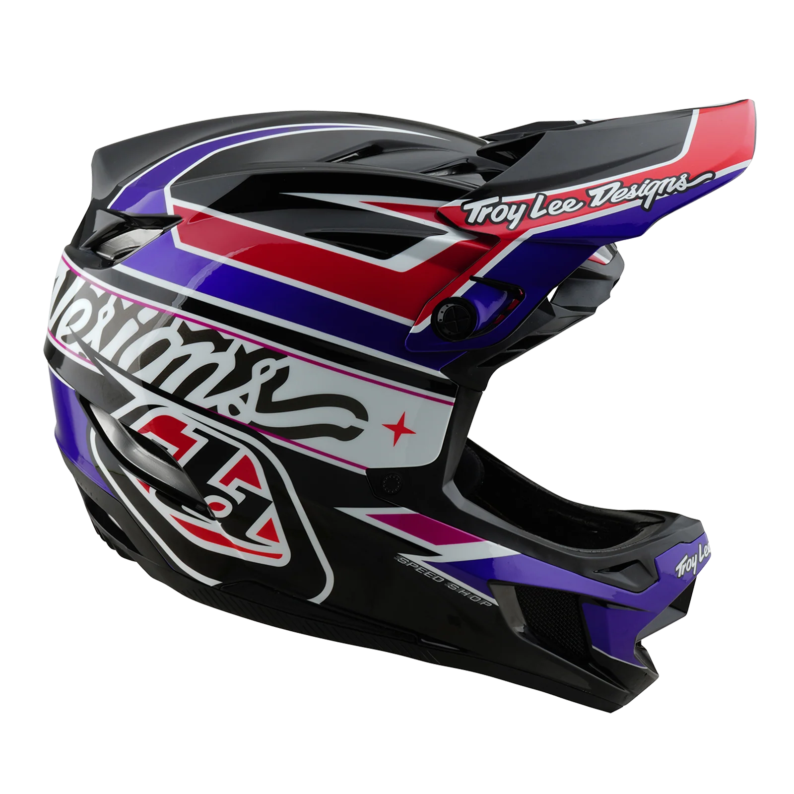 Casque VTT TROY LEE DESIGNS D4 POLYACRYLITE MIPS LINEAR Noir - Image 5
