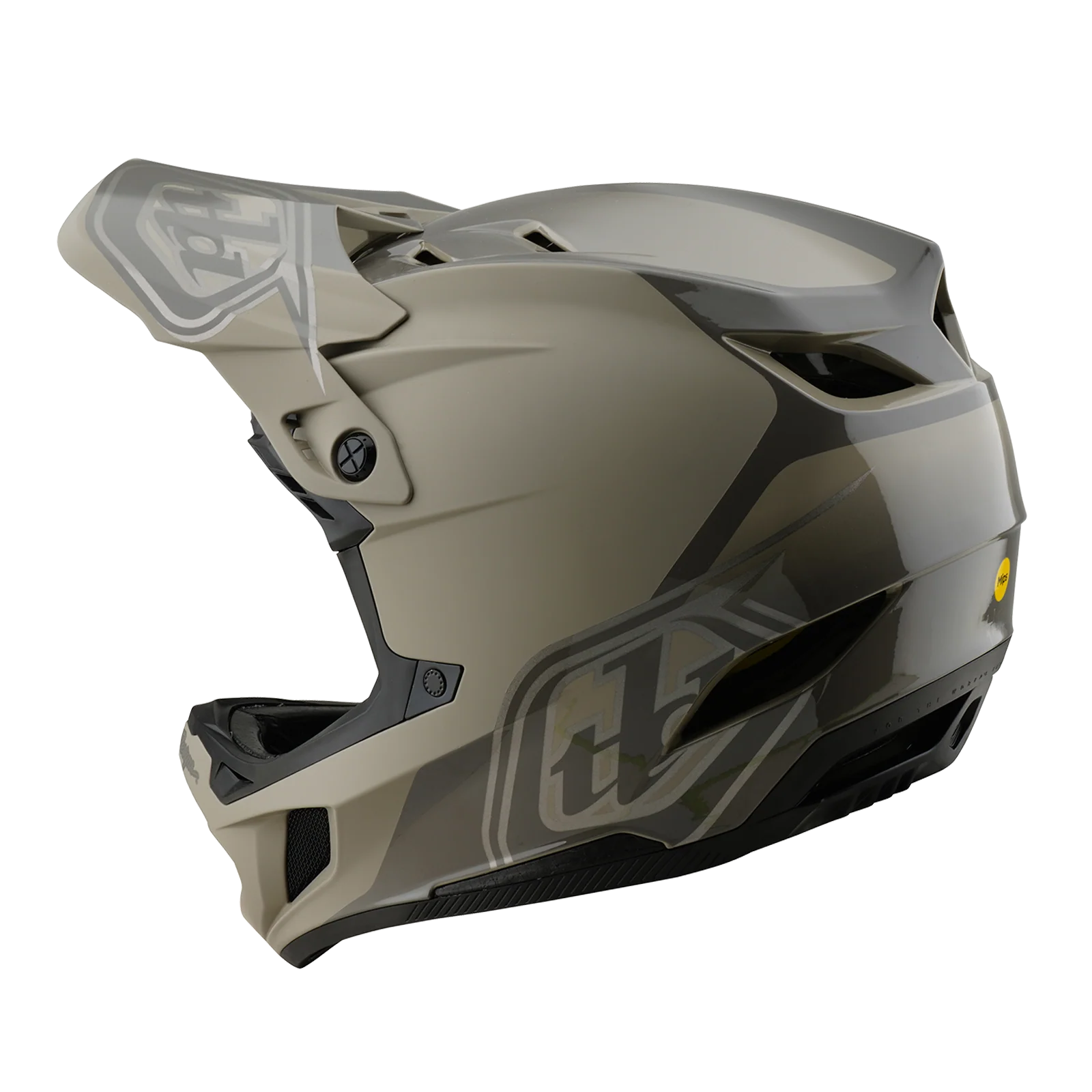 Casque VTT TROY LEE DESIGNS D4 POLYACRYLITE MIPS SHADOW Kaki - Image 6