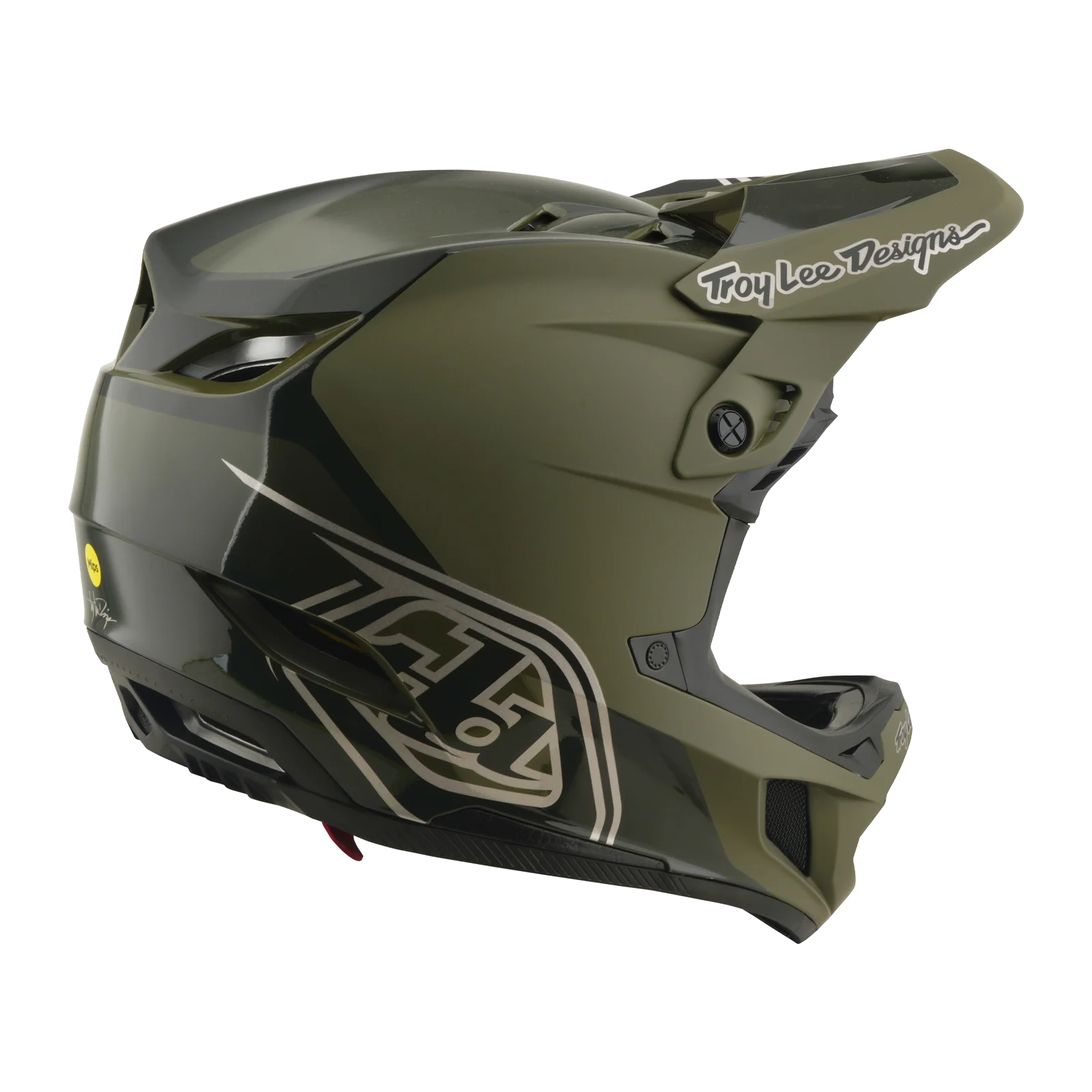 Casque VTT TROY LEE DESIGNS D4 POLYACRYLITE MIPS SHADOW BEETLE Kaki - Image 5