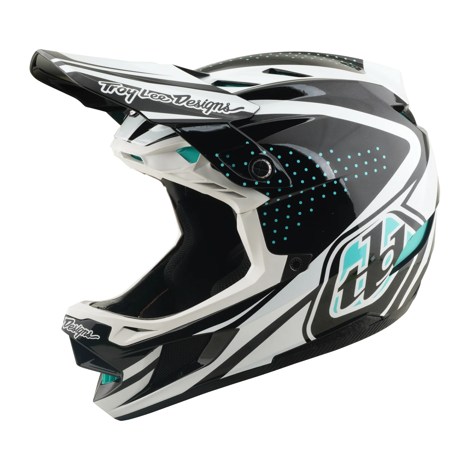 Casque VTT TROY LEE DESIGNS D4 POLYACRYLITE MIPS THE LINE Charcoal/Blanc - Image 6