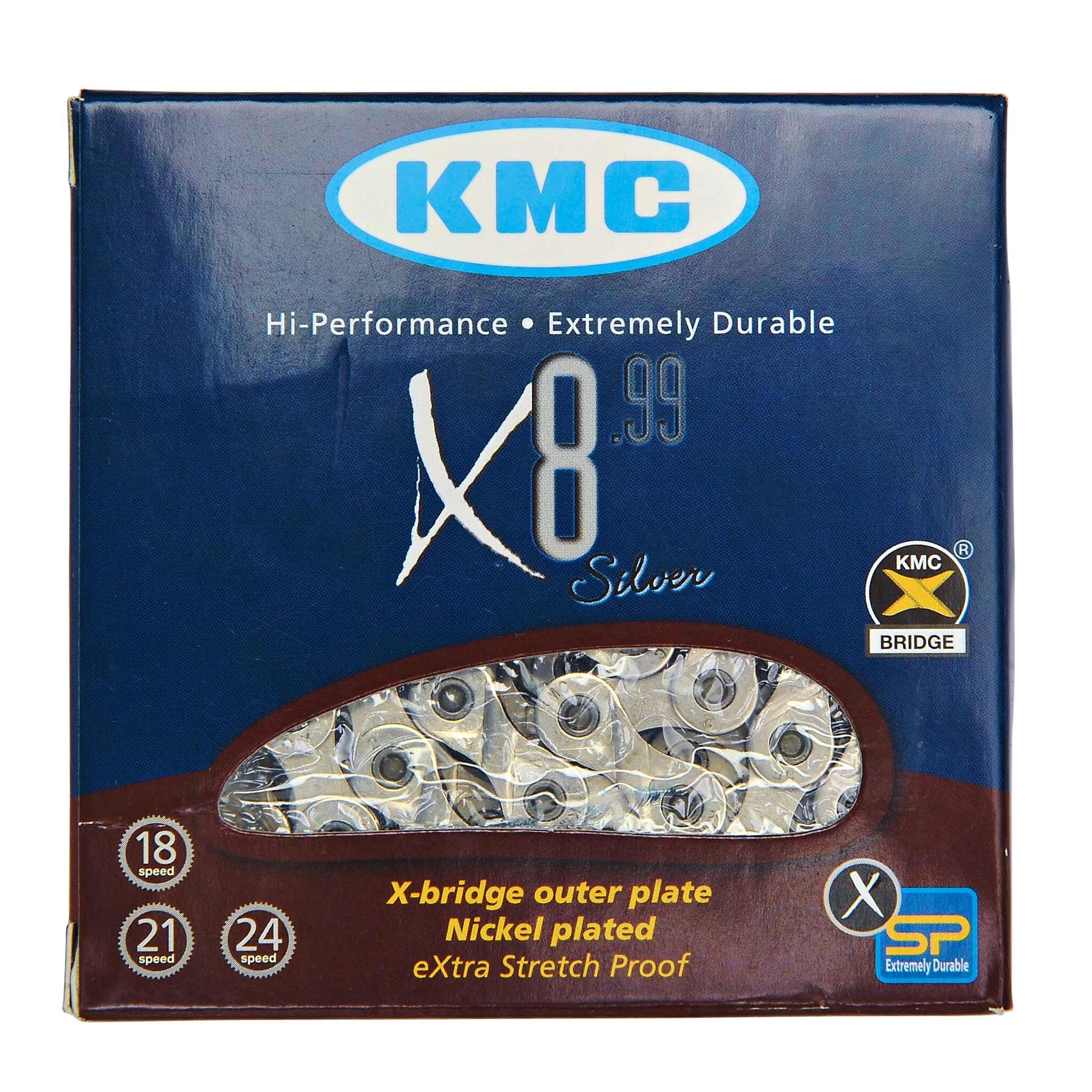 Chaîne 6/7/8V KMC X8 Argent - Image 3